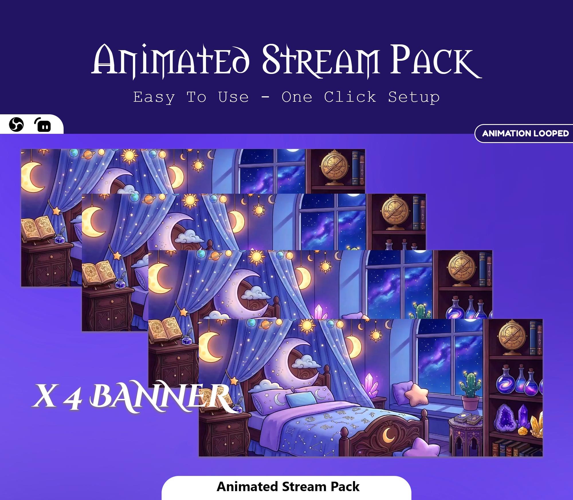 Magical Celestial Bedroom Animated Overlay — preview photo 8