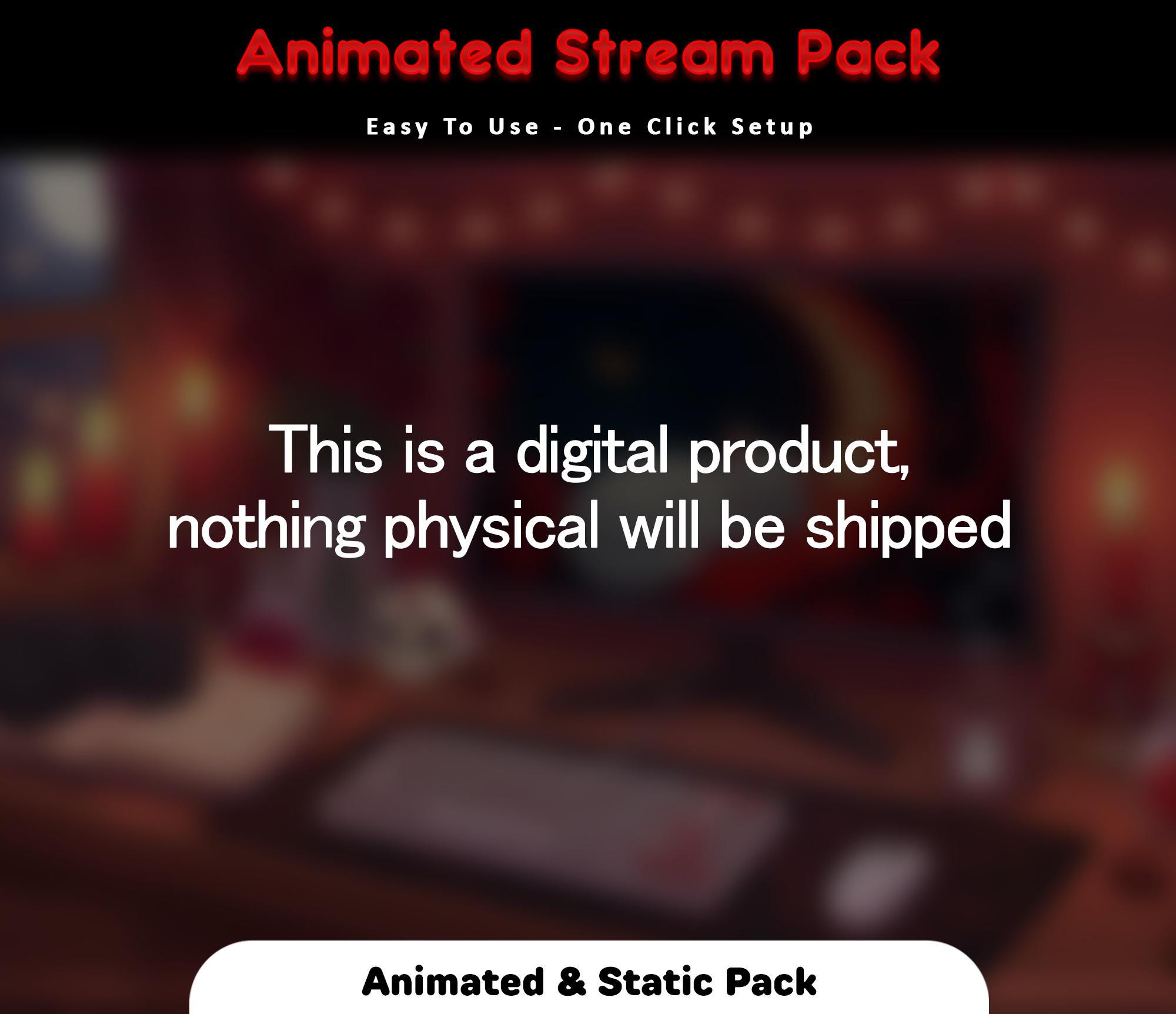 Midnight Cozy Cat Animated Stream Pack: Gothic Twitch Overlay (Digital Download) — preview photo 9
