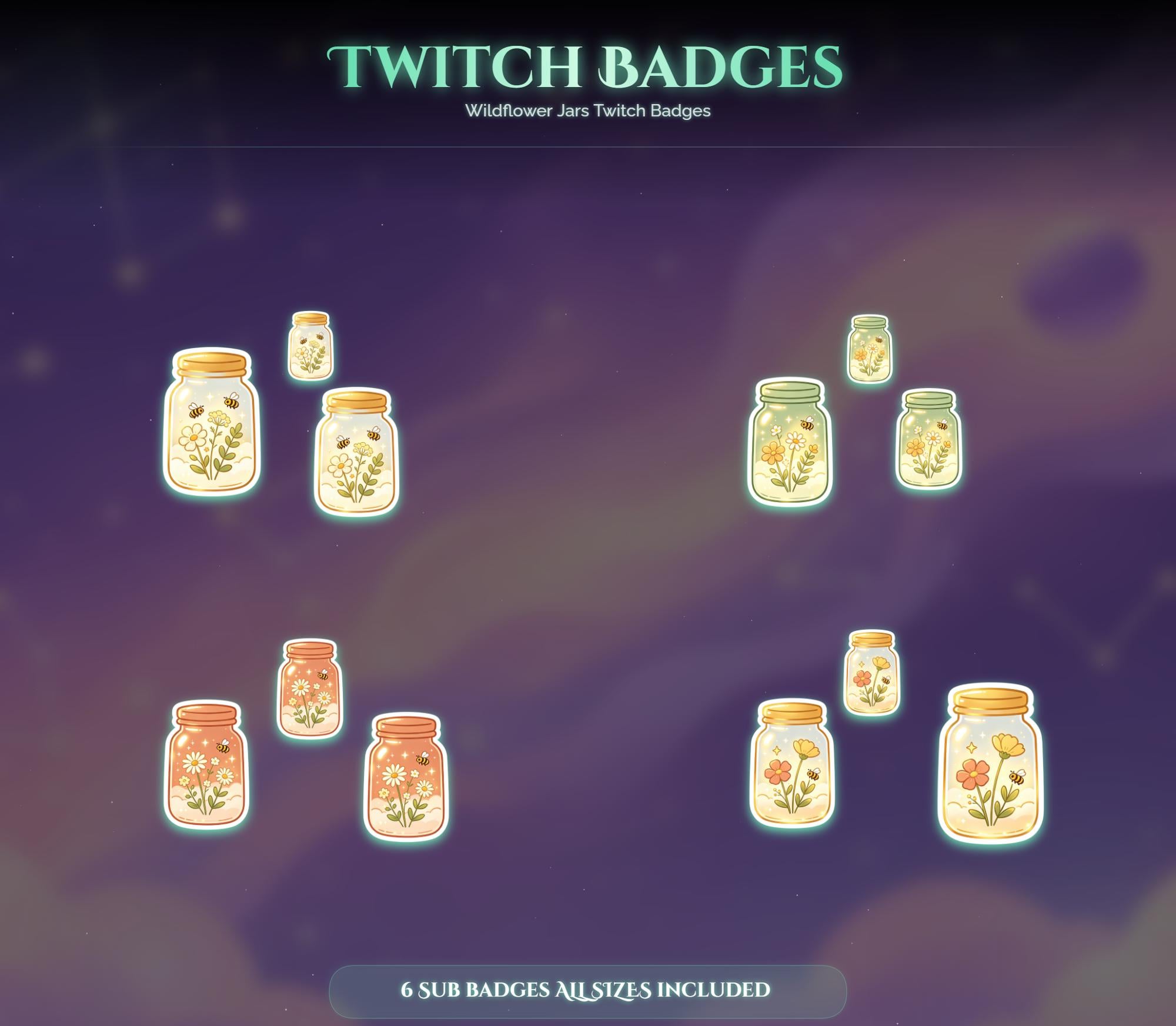 Wildflower Jars Twitch Badges — preview photo 3