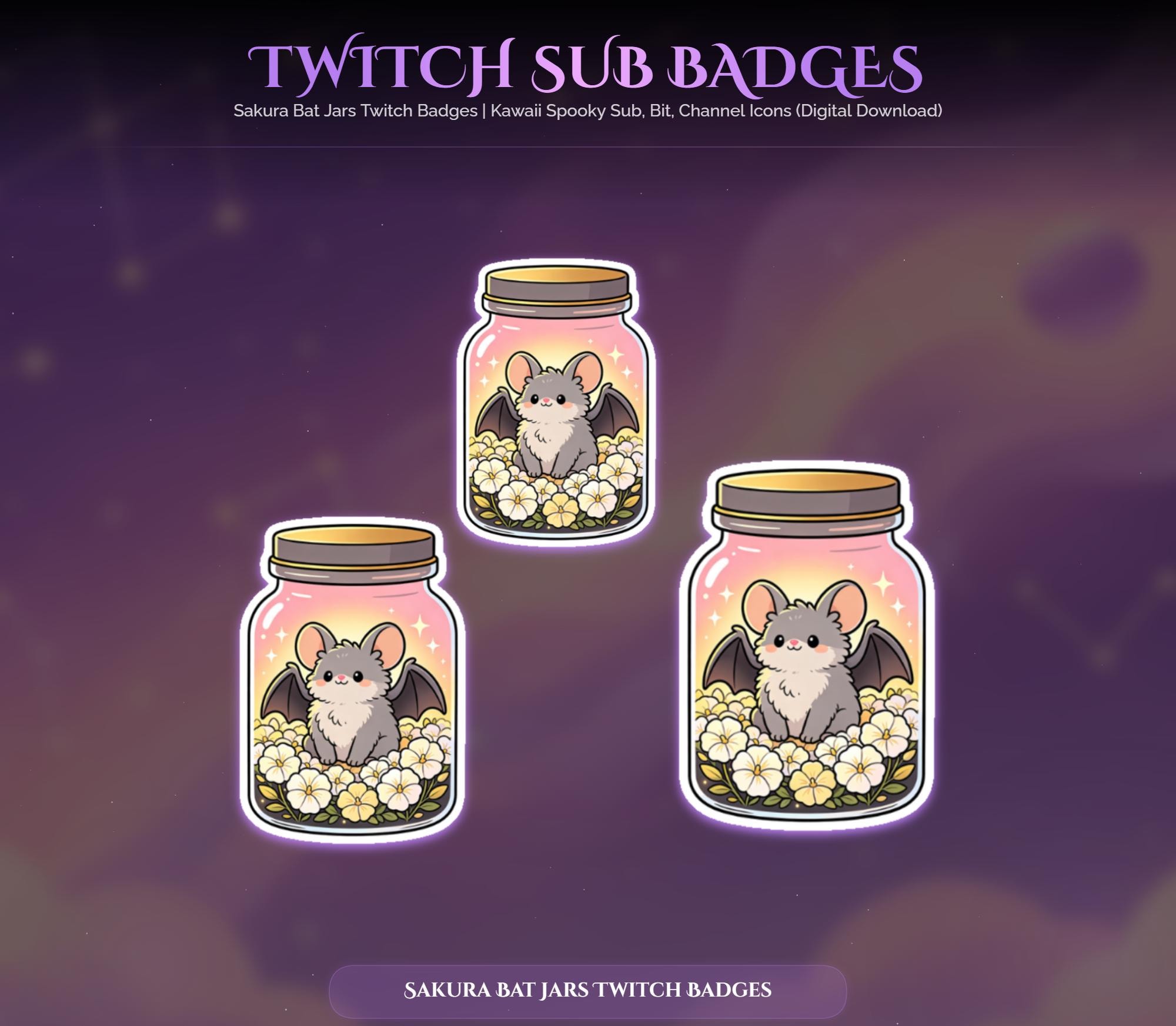 Sakura Bat Jars Twitch Badges — preview photo 7