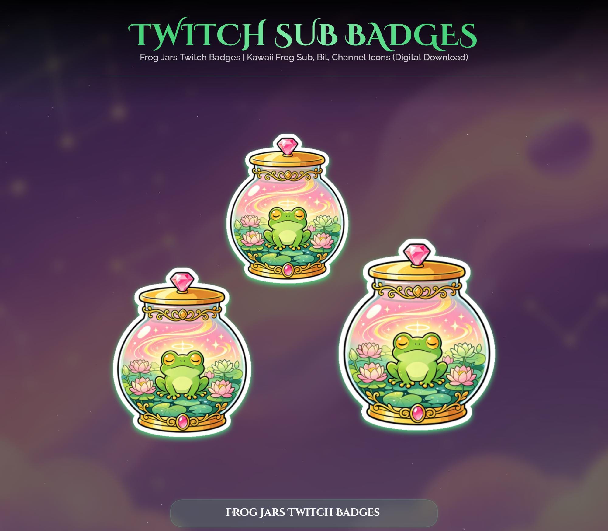 Cozy Frog Jars Twitch Sub Badges — preview photo 9