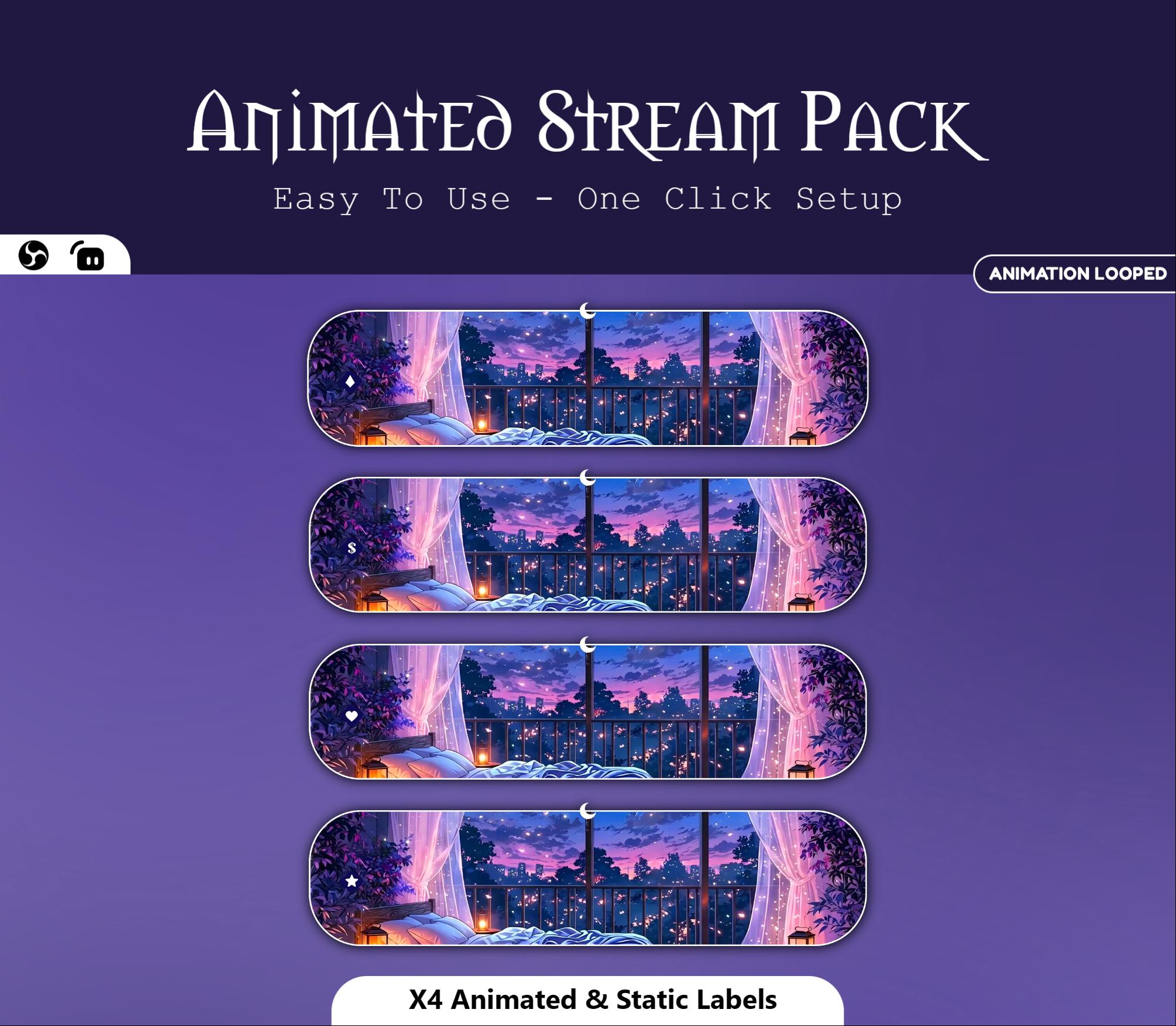 Starry Night Moon Animated Overlay — preview photo 7
