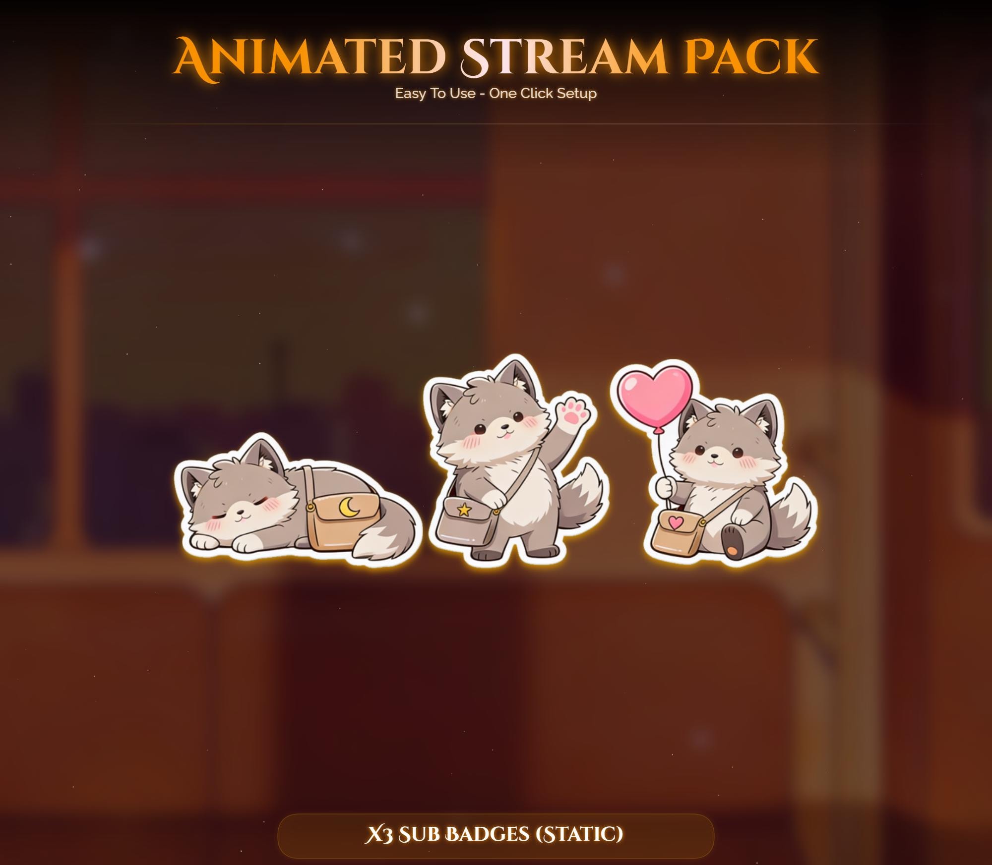 Wolf Train Lofi Animated Stream Pack — preview photo 7