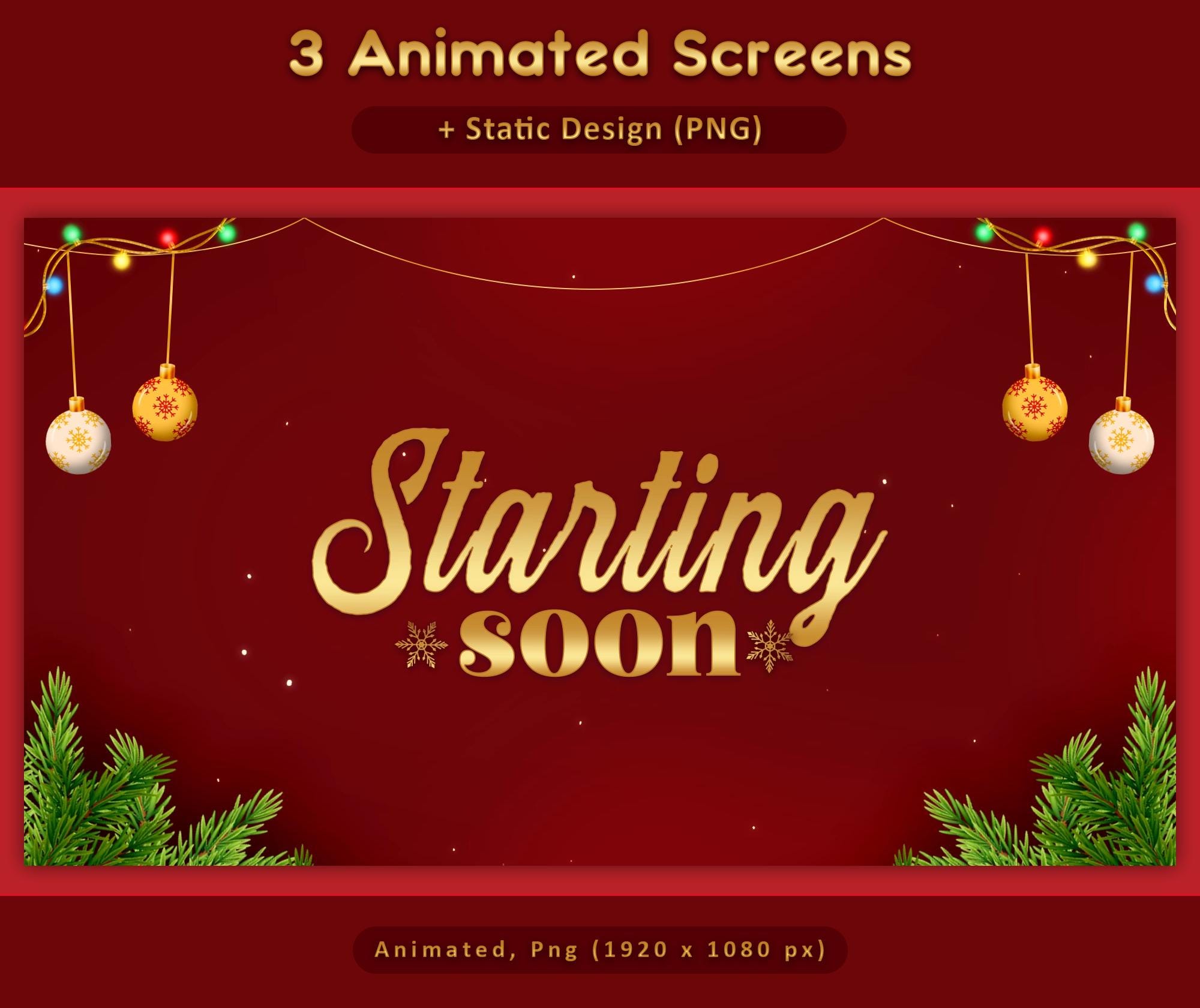 Red Gold Animated Stream Package: Twitch Overlay, YouTube, Kick, Red Overlays — preview photo 10