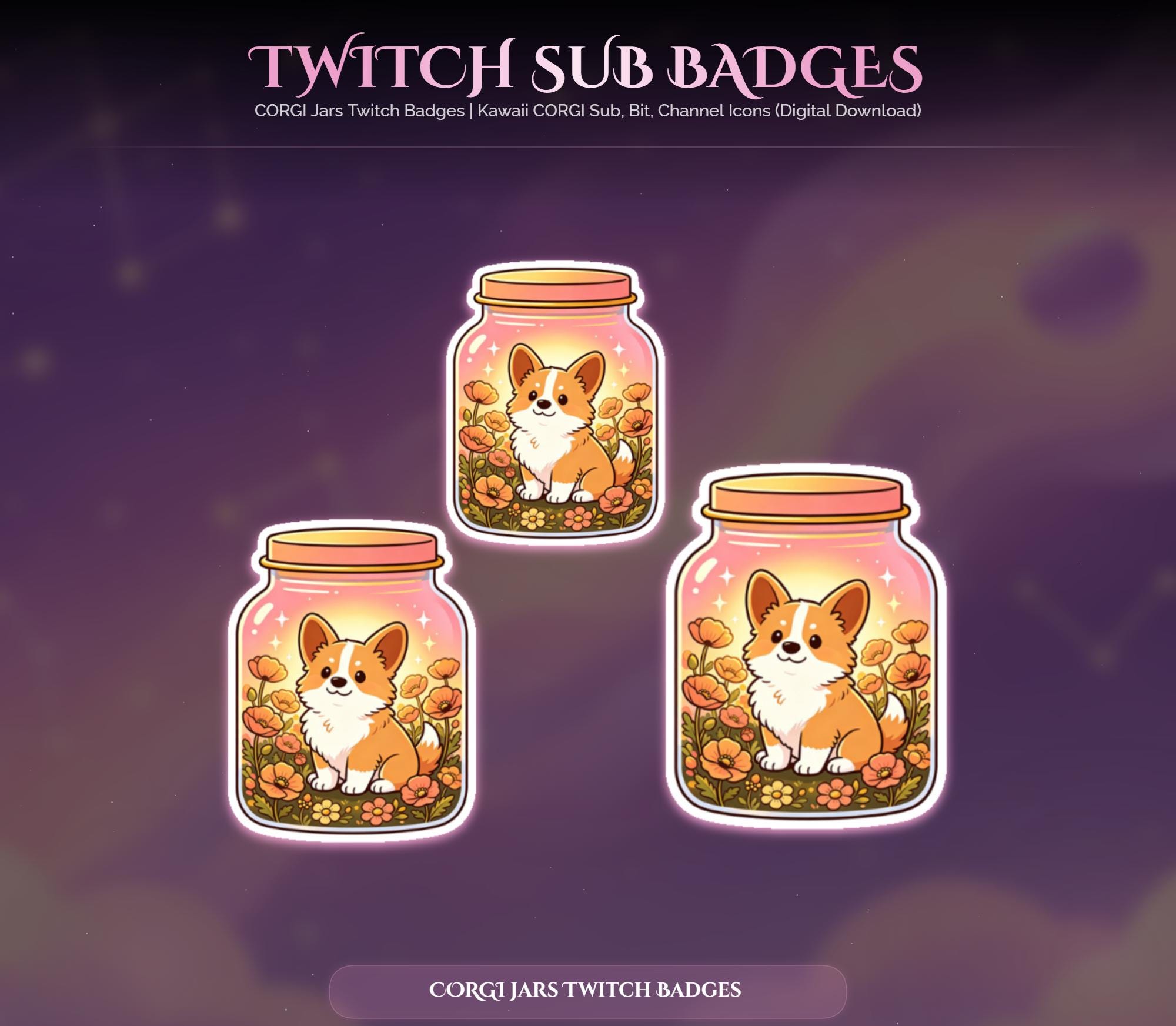 Corgi Jars Twitch Badges — preview photo 7