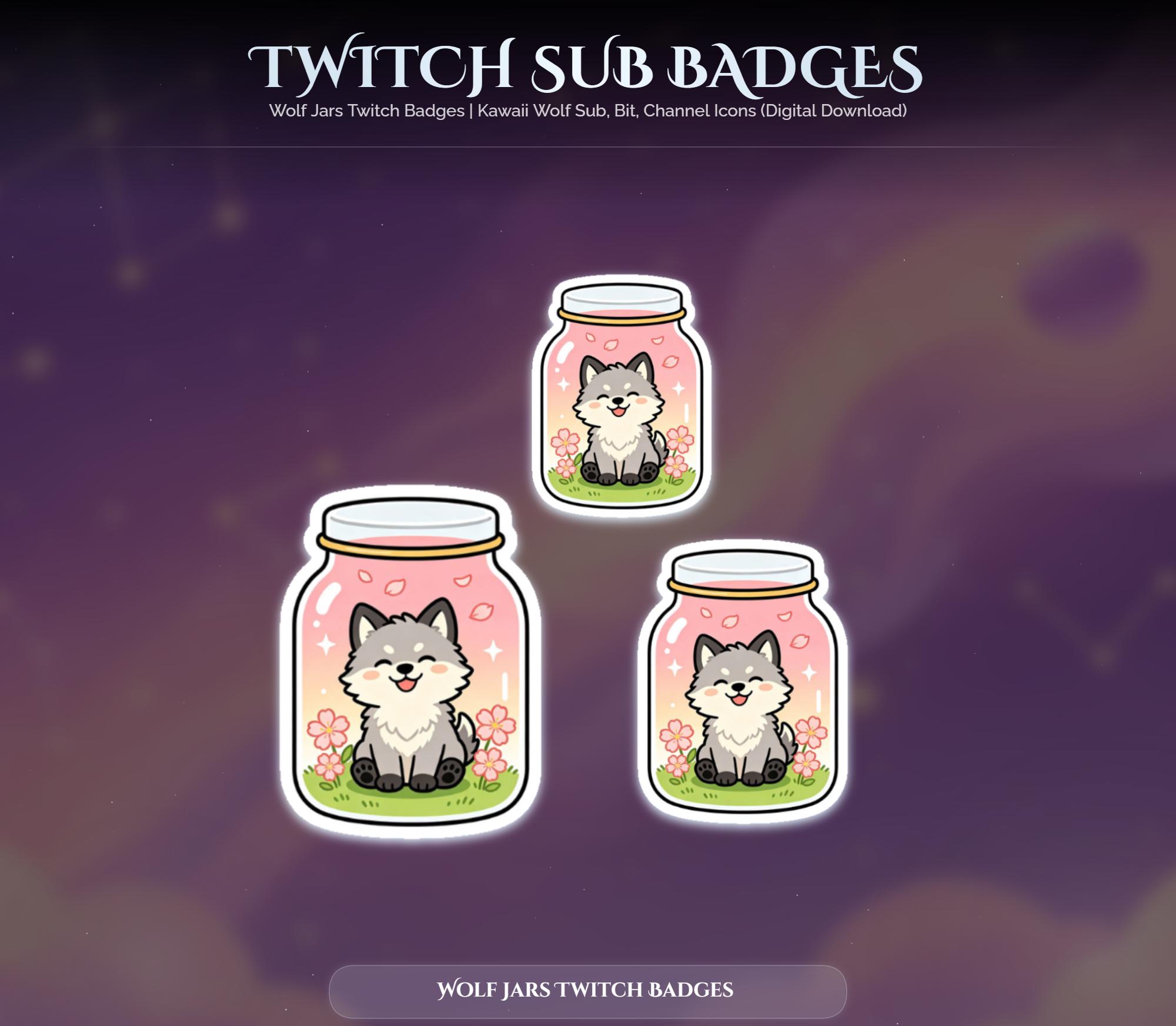 6 Wolf Jars Twitch Badges — preview photo 5