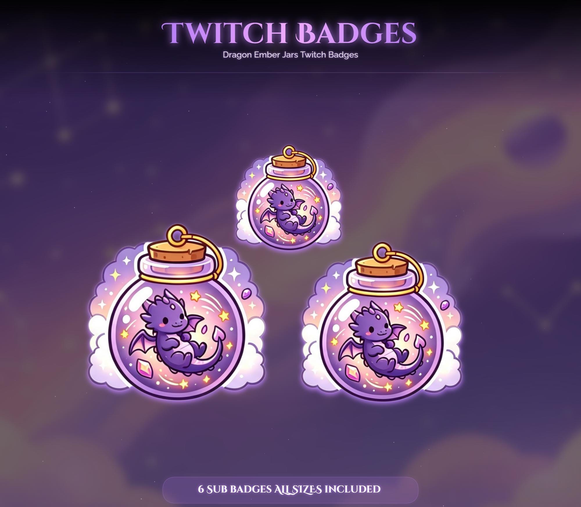 Dragon Ember Jars Twitch Badges — preview photo 8