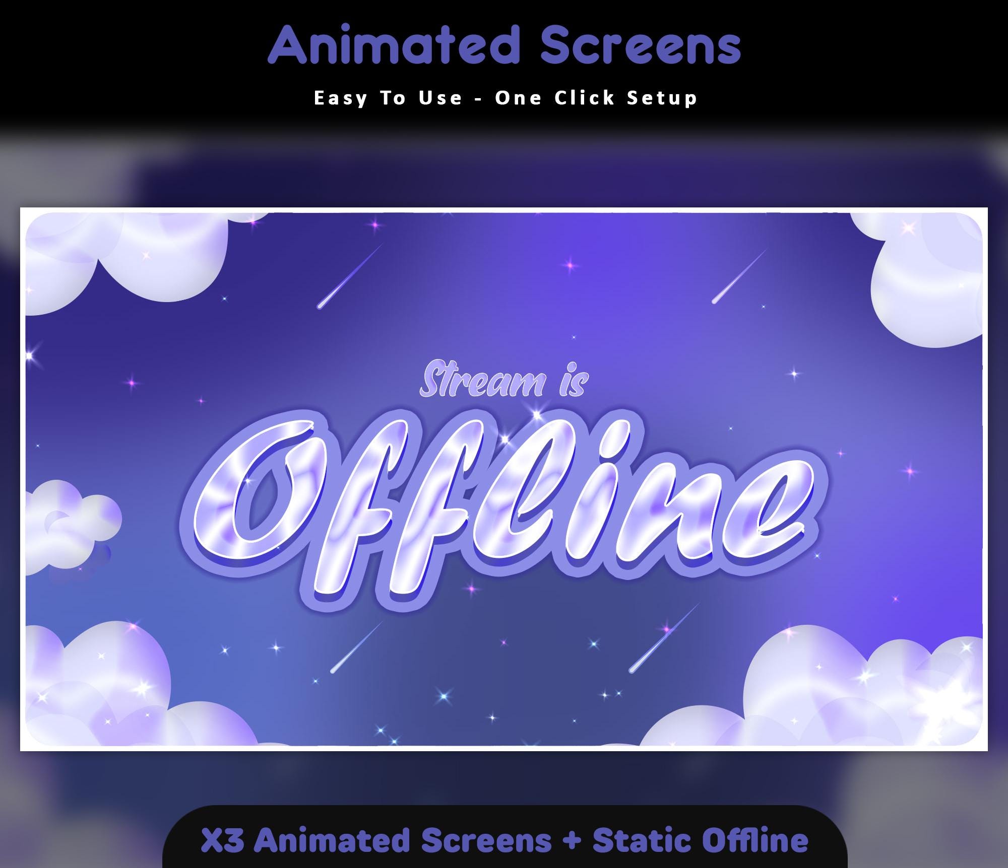 Purple Clouds Twitch Screens — preview photo 4