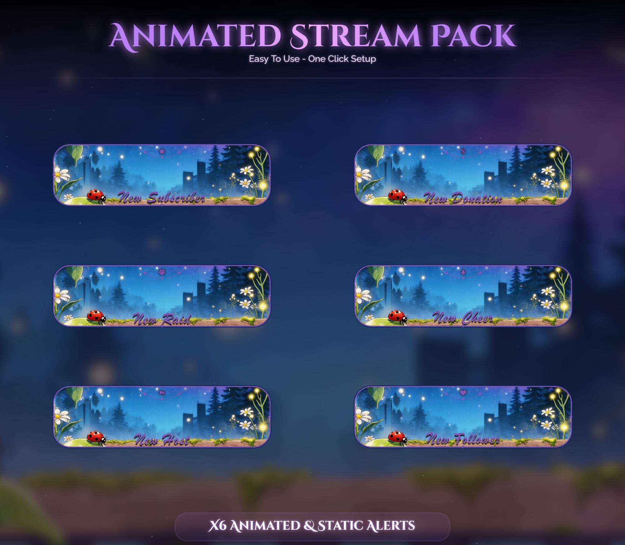 Animated Raccoon Stream Overlay Pack — preview photo 8