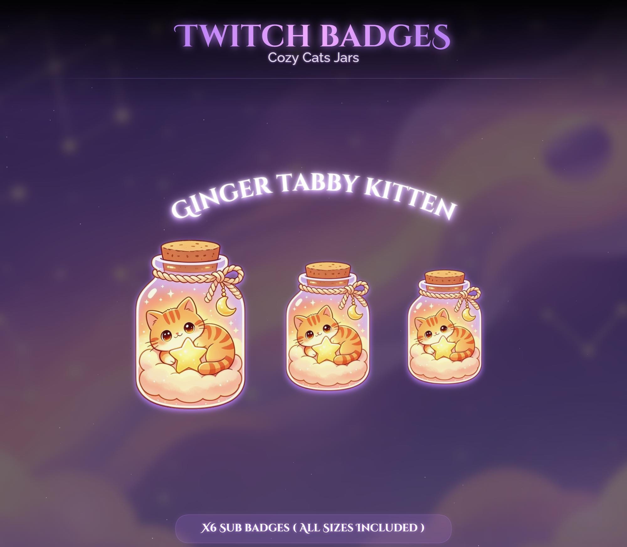 Cozy Cats Jars Twitch Sub Badges — preview photo 7