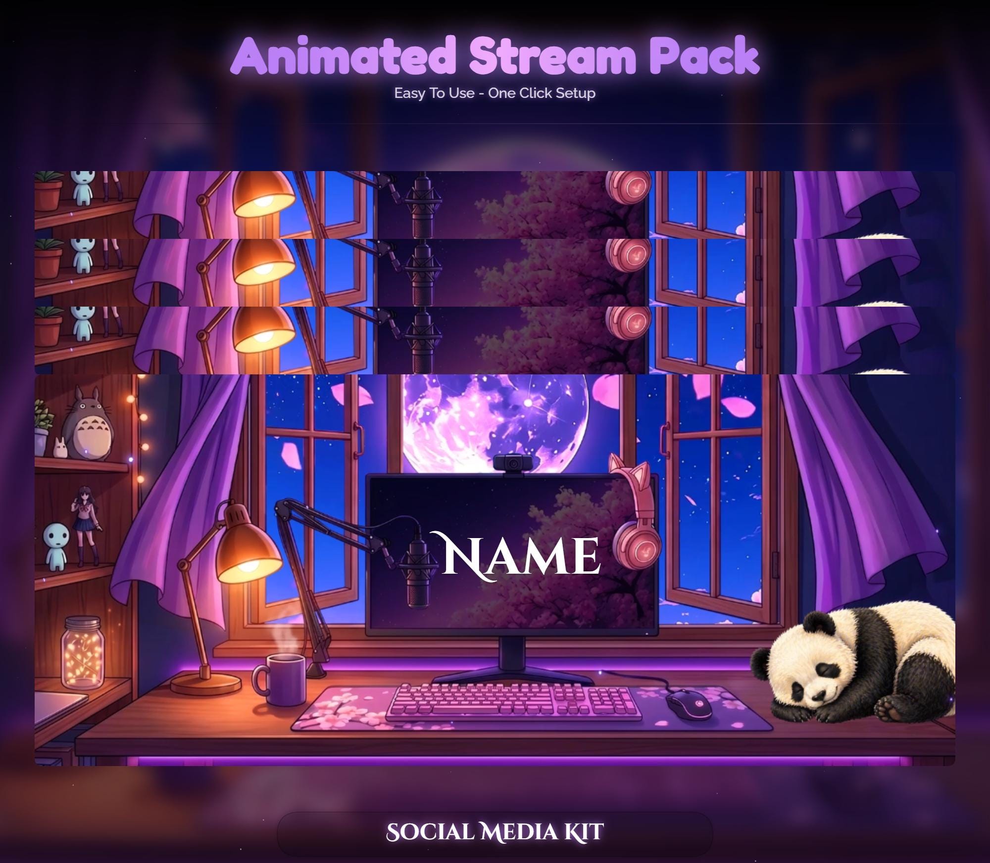 Panda Room Setup Animated Stream Pack — preview photo 10
