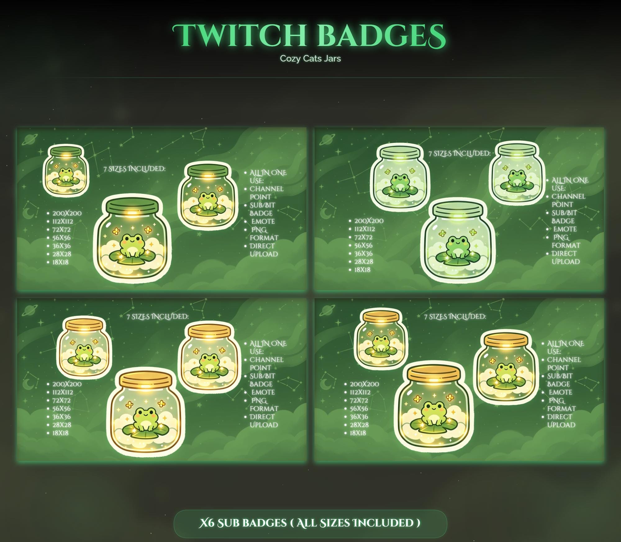 Cozy Frog Jars Twitch Sub Badges — preview photo 2