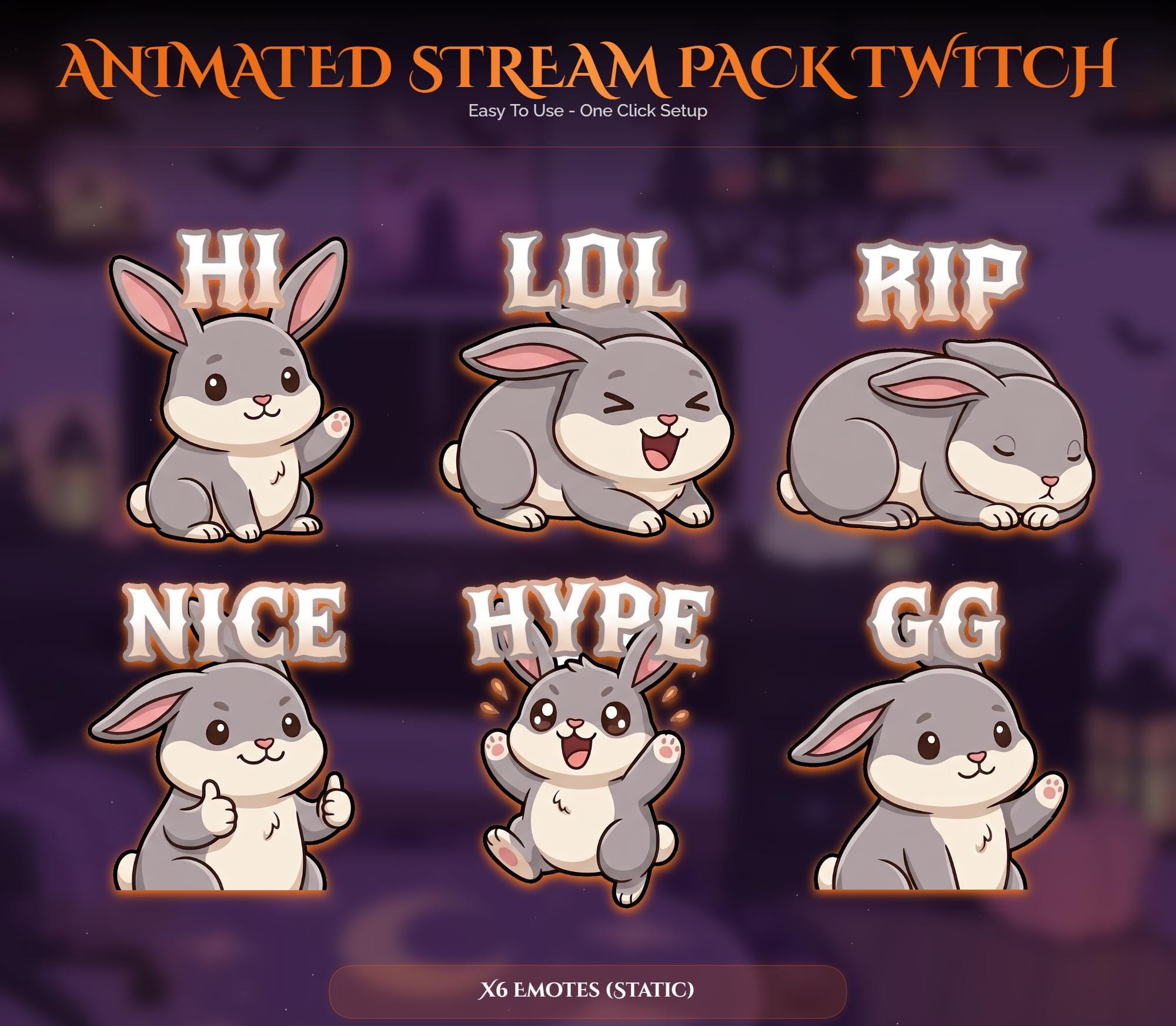 Animated Halloween Twitch Stream Overlay Pack — preview photo 7
