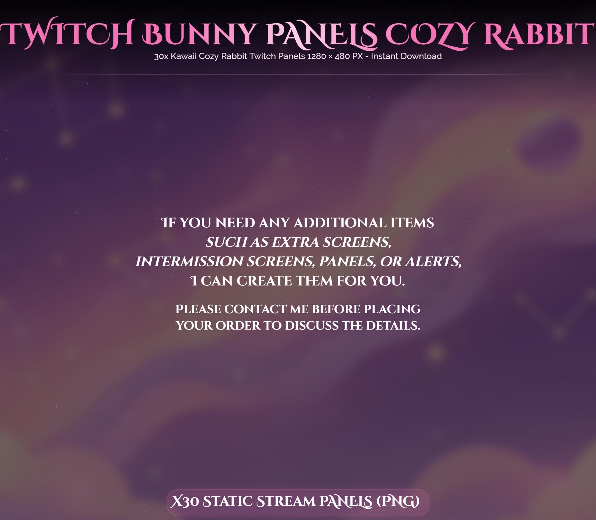 30x Twitch Bunny Panels — preview photo 5