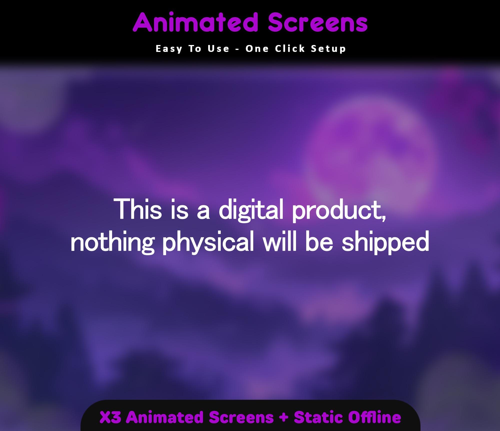 Purple Moon Sakura Twitch Screens — preview photo 7