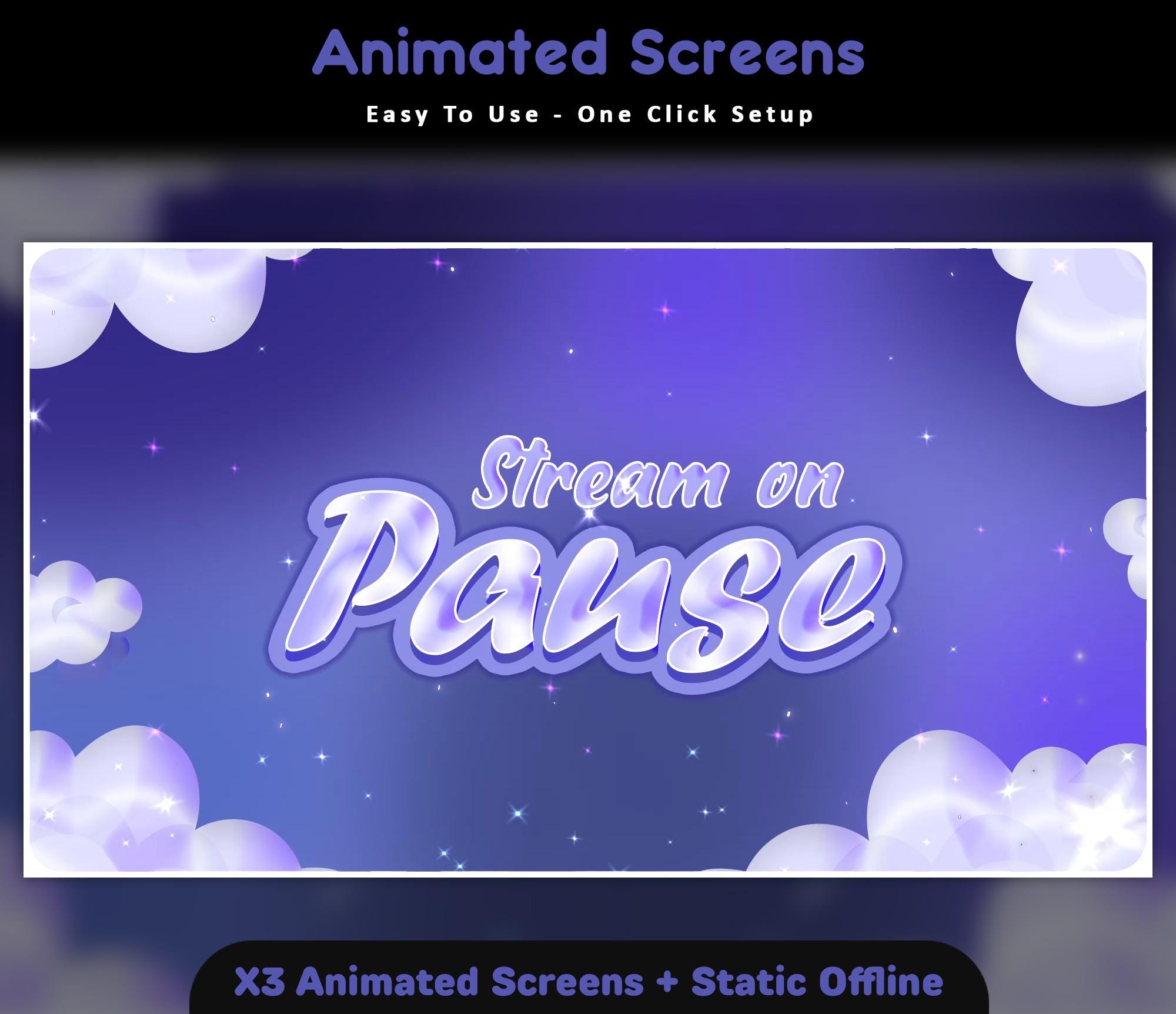 Purple Clouds Twitch Screens — preview photo 3