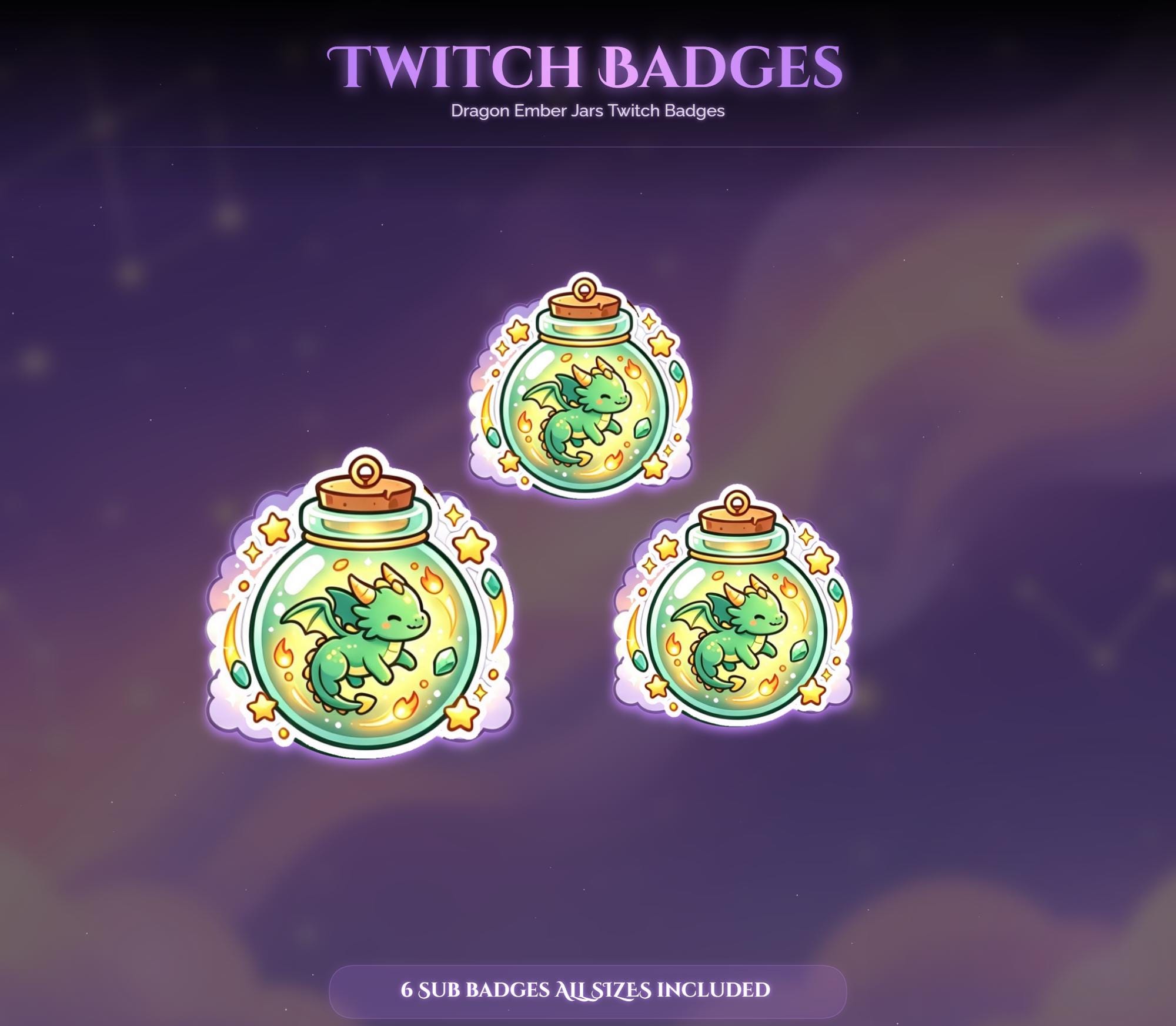 Dragon Ember Jars Twitch Badges — preview photo 9