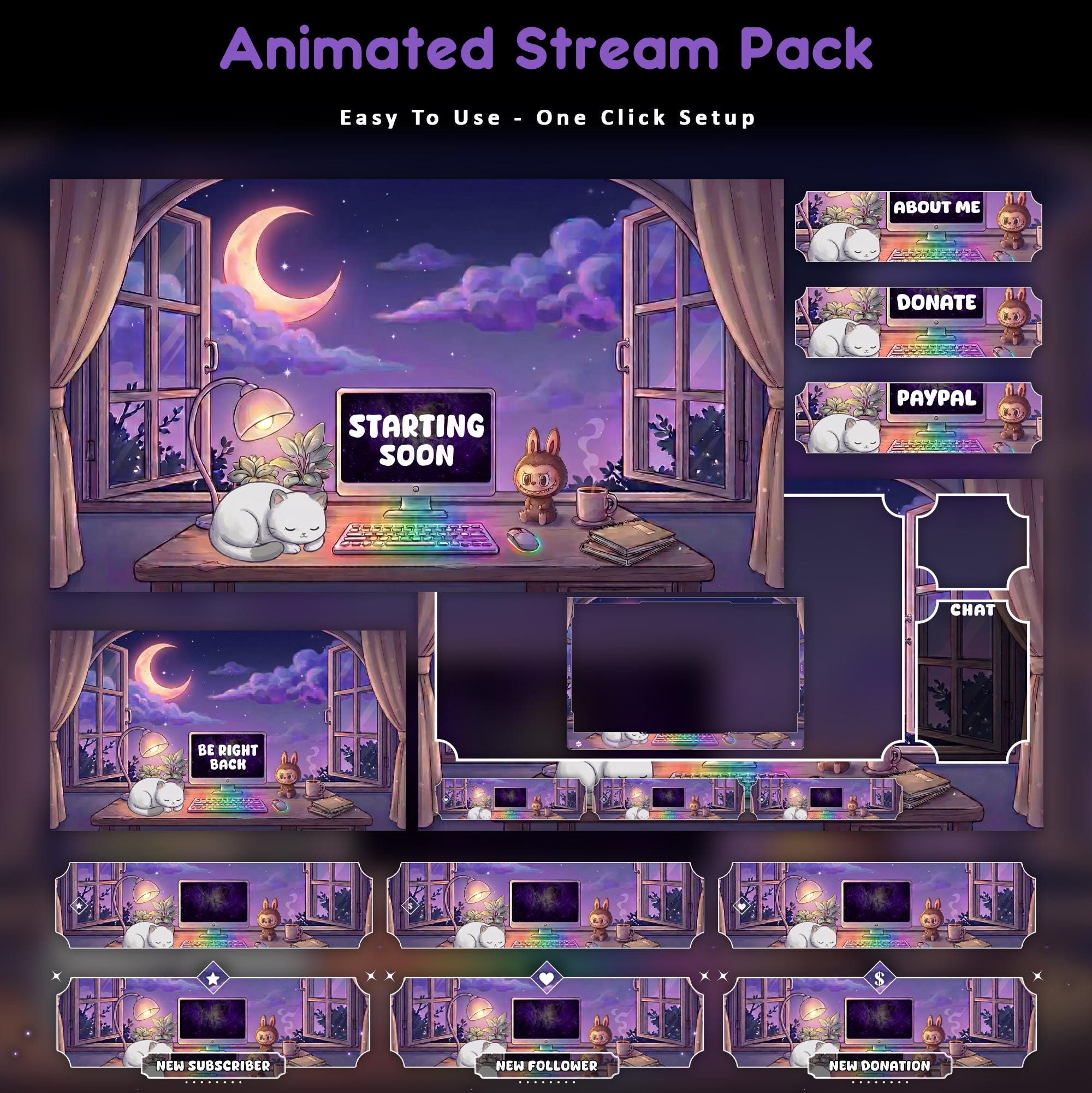 Animated Twitch Overlay Pack