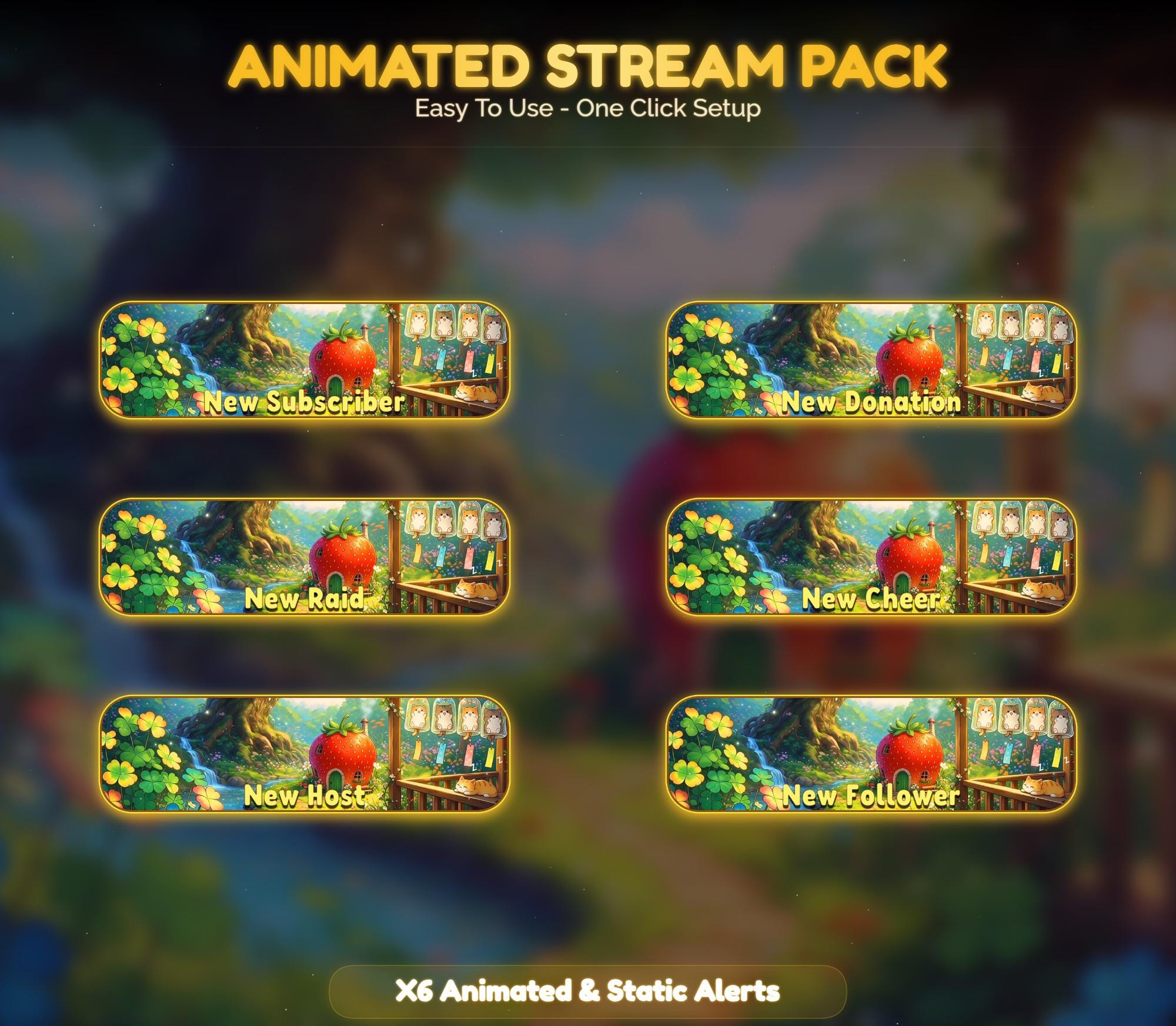 Animated Cats Forest Stream Package — preview photo 6
