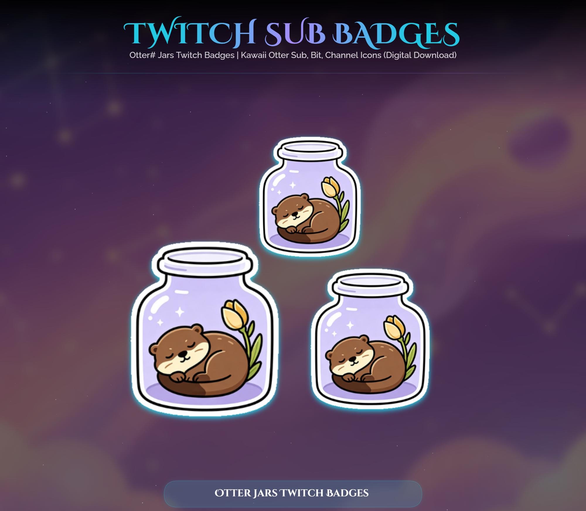 Otter Jars Twitch Badges — preview photo 3