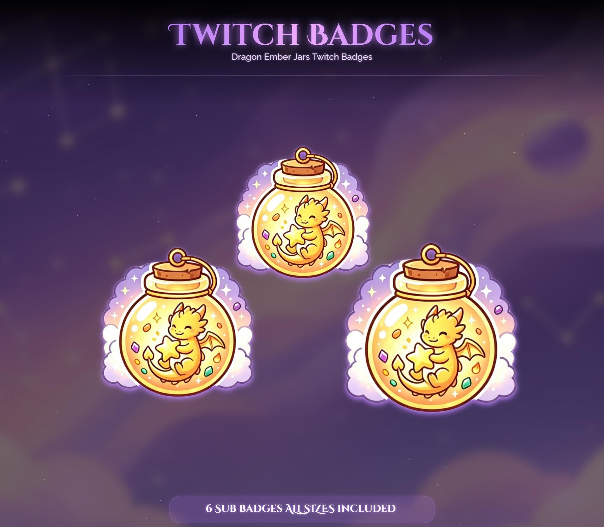 Dragon Ember Jars Twitch Badges — preview photo 7