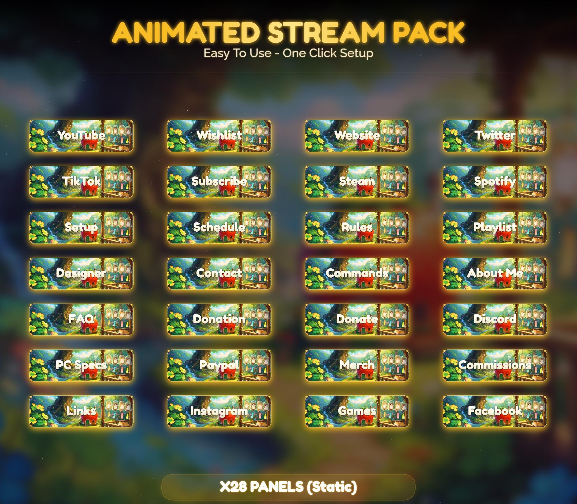 Animated Cats Forest Stream Package — preview photo 4