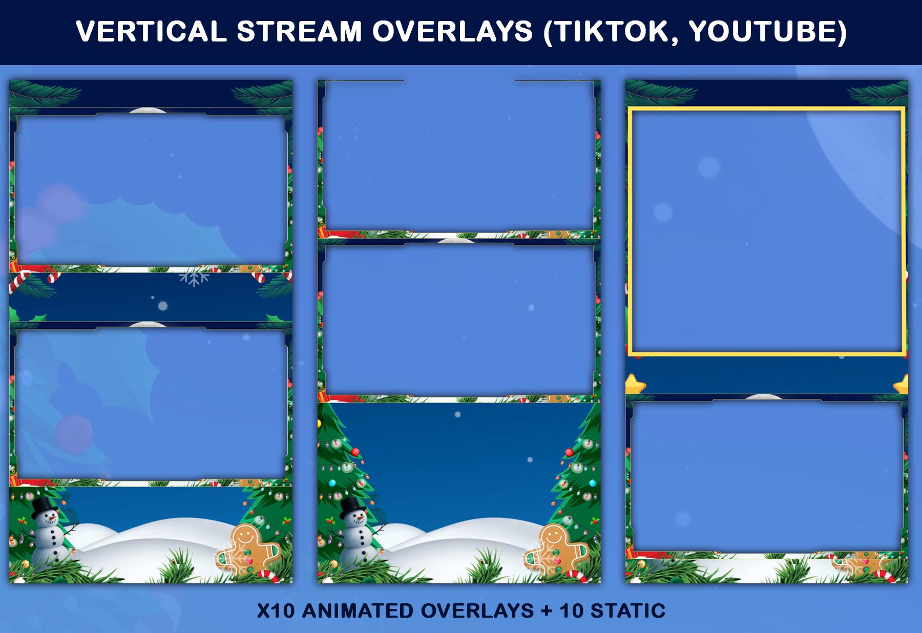 Christmas Animated TikTok Stream Overlay Package (Digital Download) — preview photo 4
