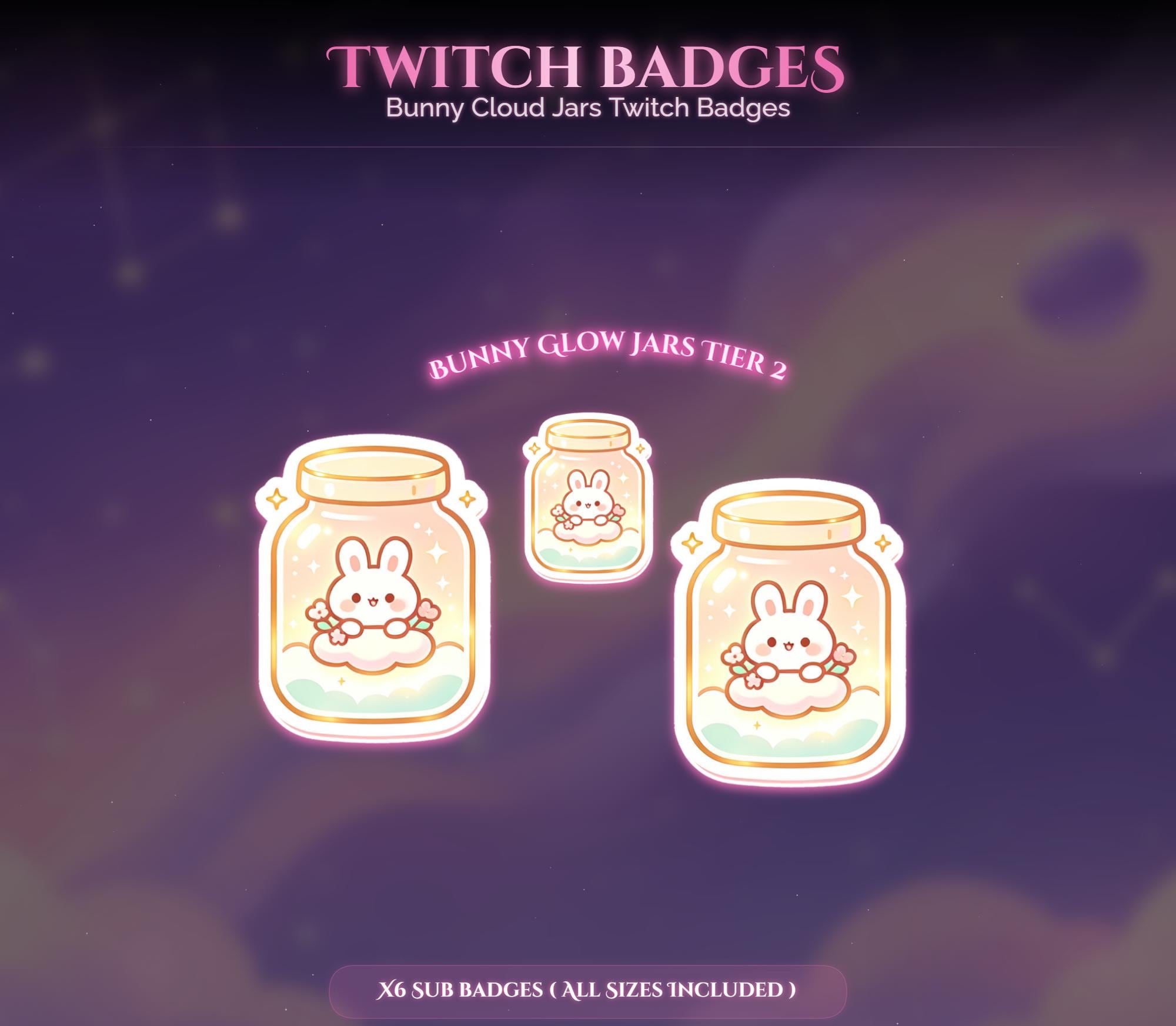 Bunny Cloud Jars Twitch Badges — preview photo 5
