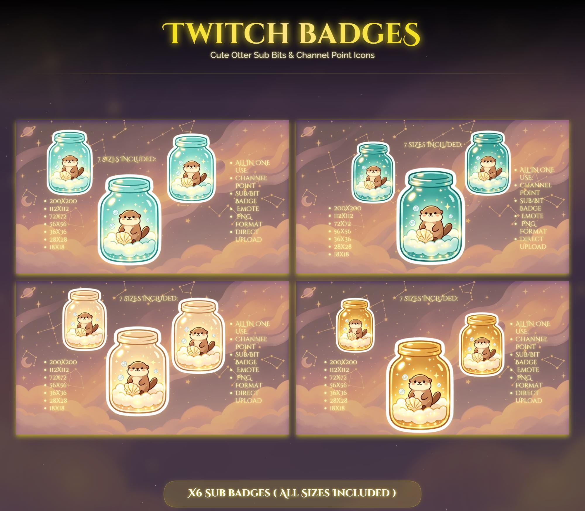 Otter Twitch Sub Badges — preview photo 2