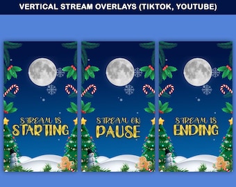Weihnachten animiertes TikTok Stream Overlay Paket (Digitaler Download)