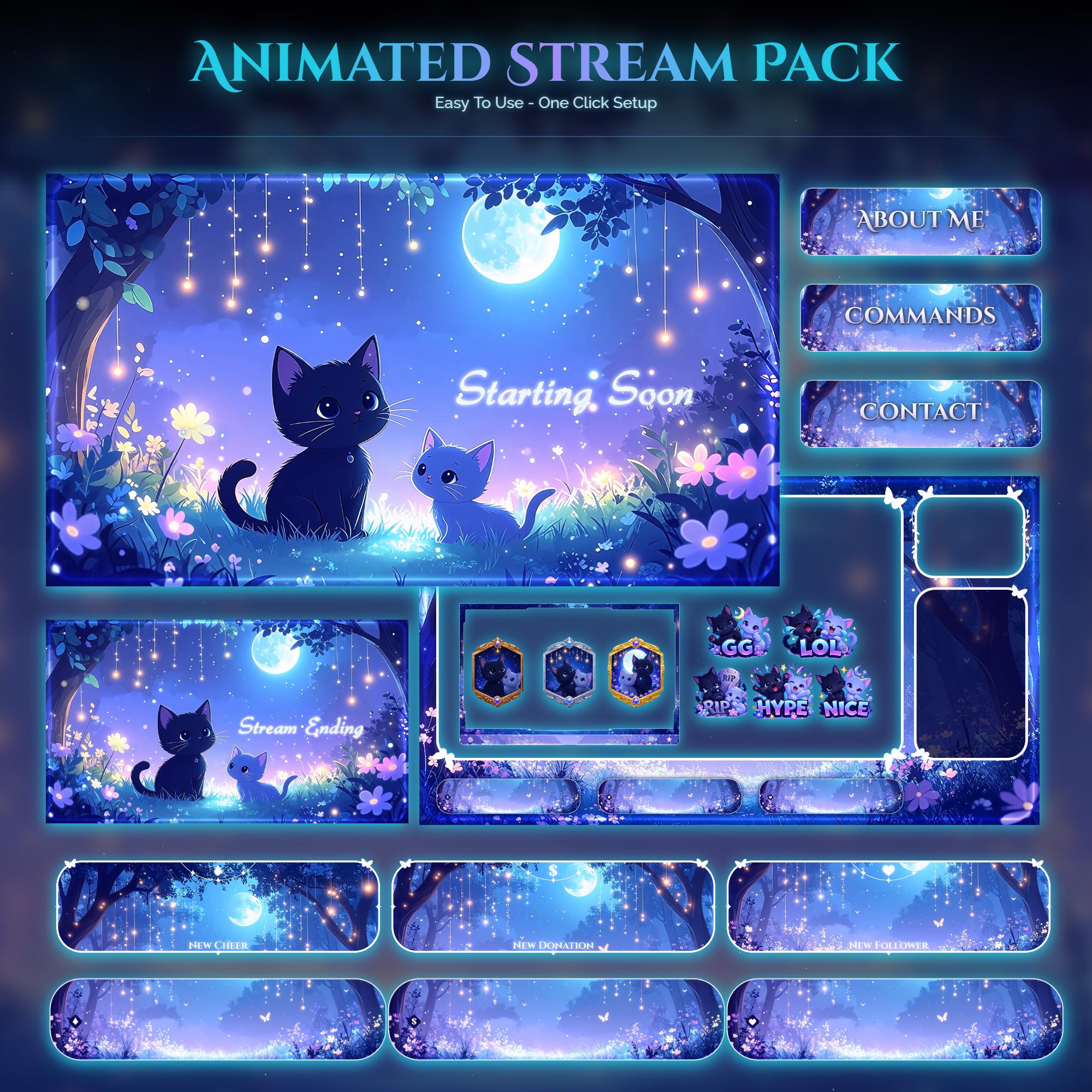 Cat Forest Animated Stream Package
