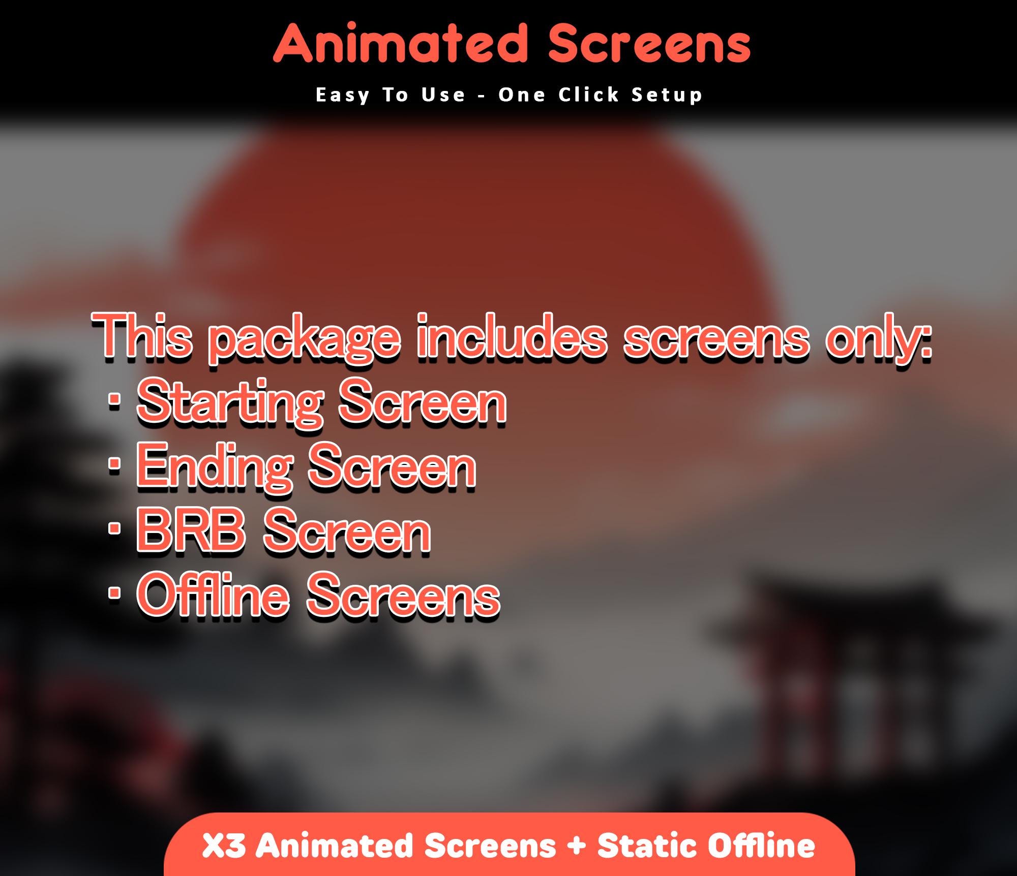 Moonlit Samurai Animated Twitch Screens — preview photo 6