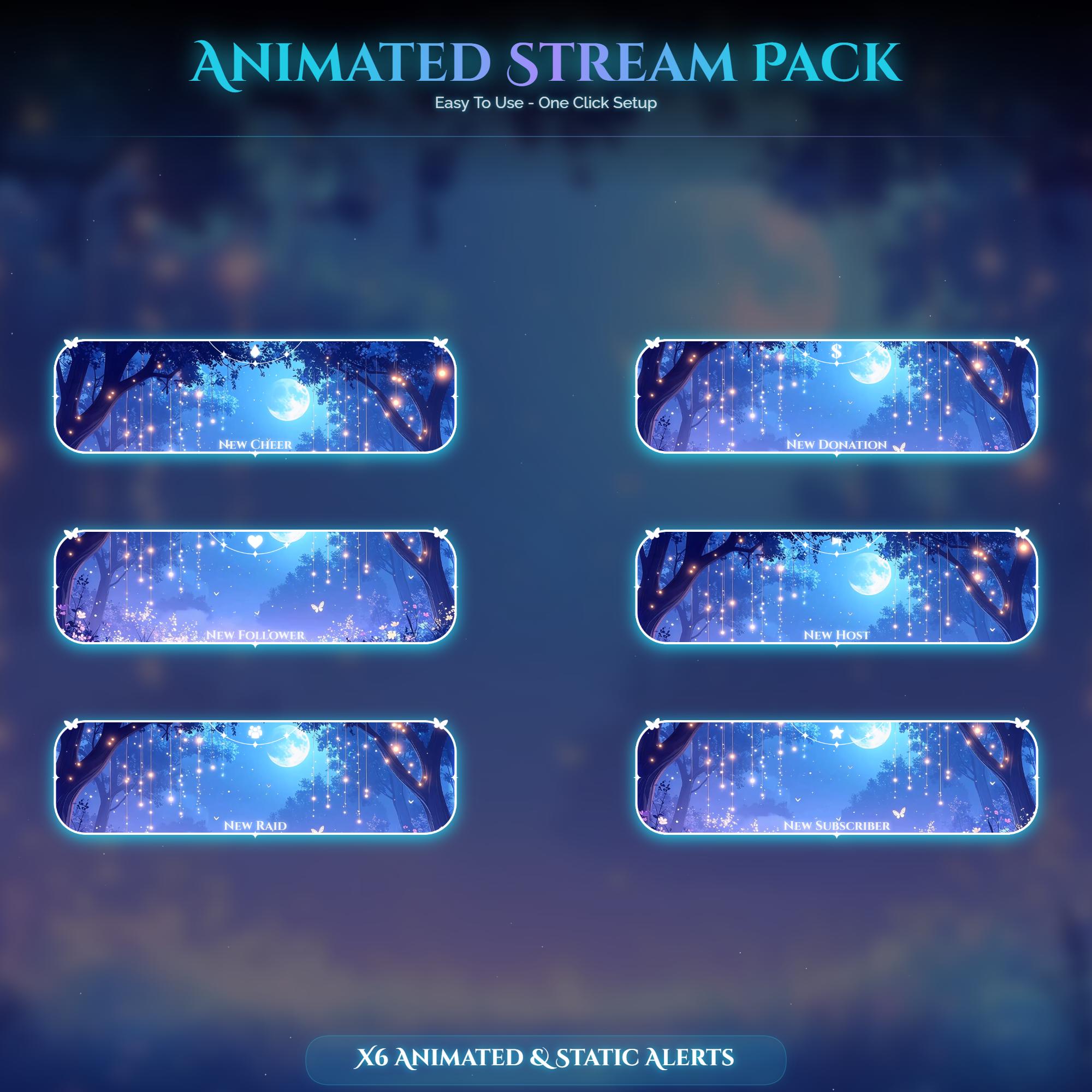 Starry Forest Reaper Overlay Animated Stream Package: Twitch Overlay, YouTube, Kick — preview photo 6
