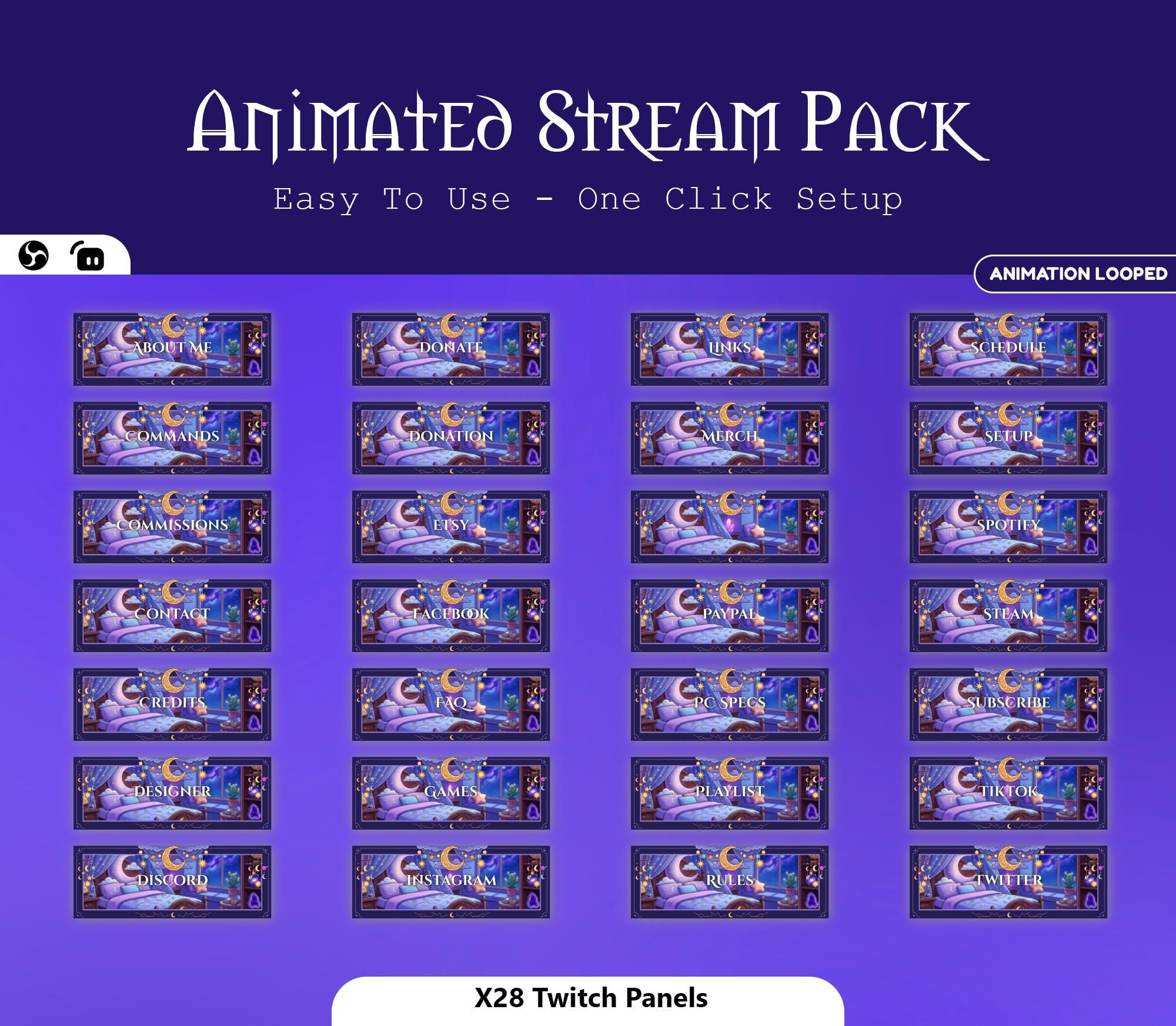 Magical Celestial Bedroom Animated Overlay — preview photo 4