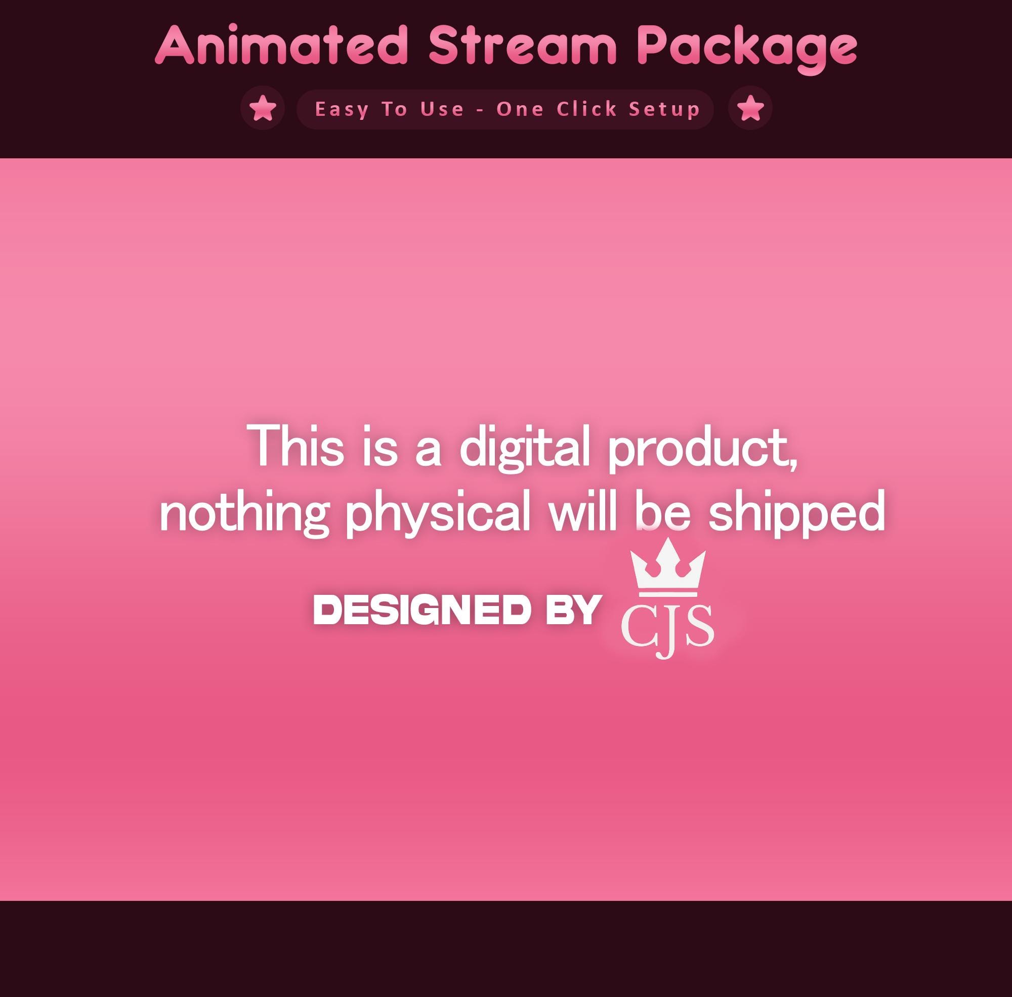 Star Pink Animated Stream Package — preview photo 9