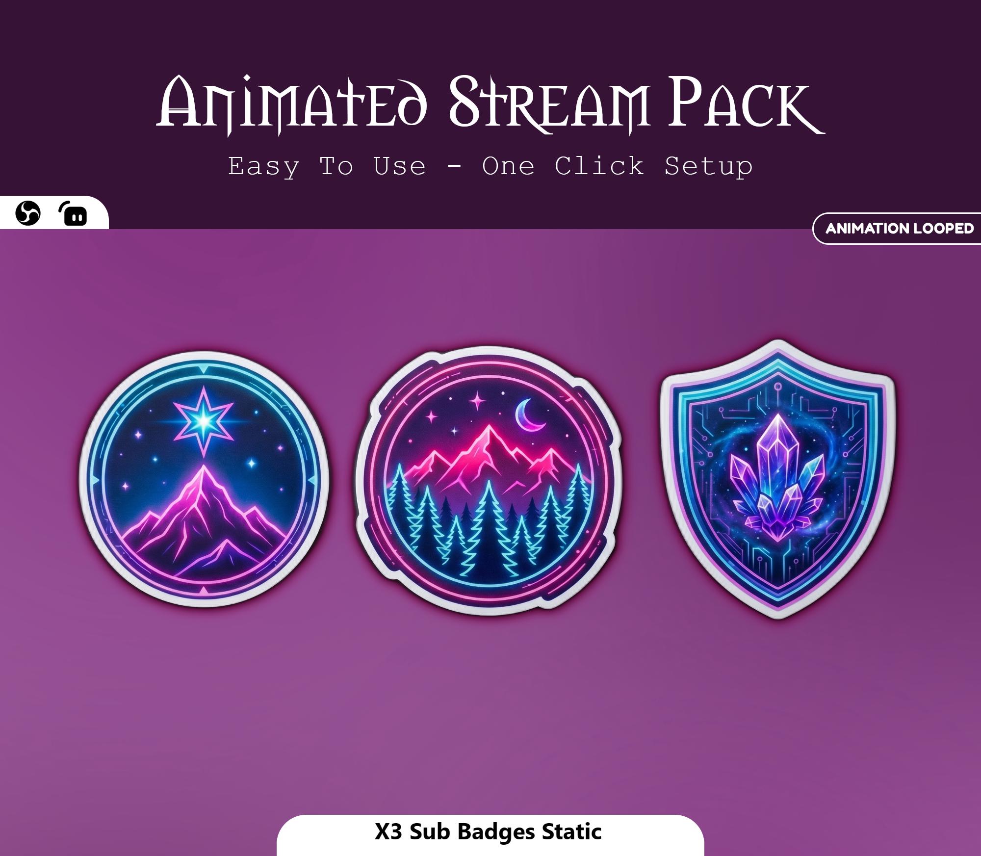 Animated Neon Bedroom Stream Package — preview photo 8