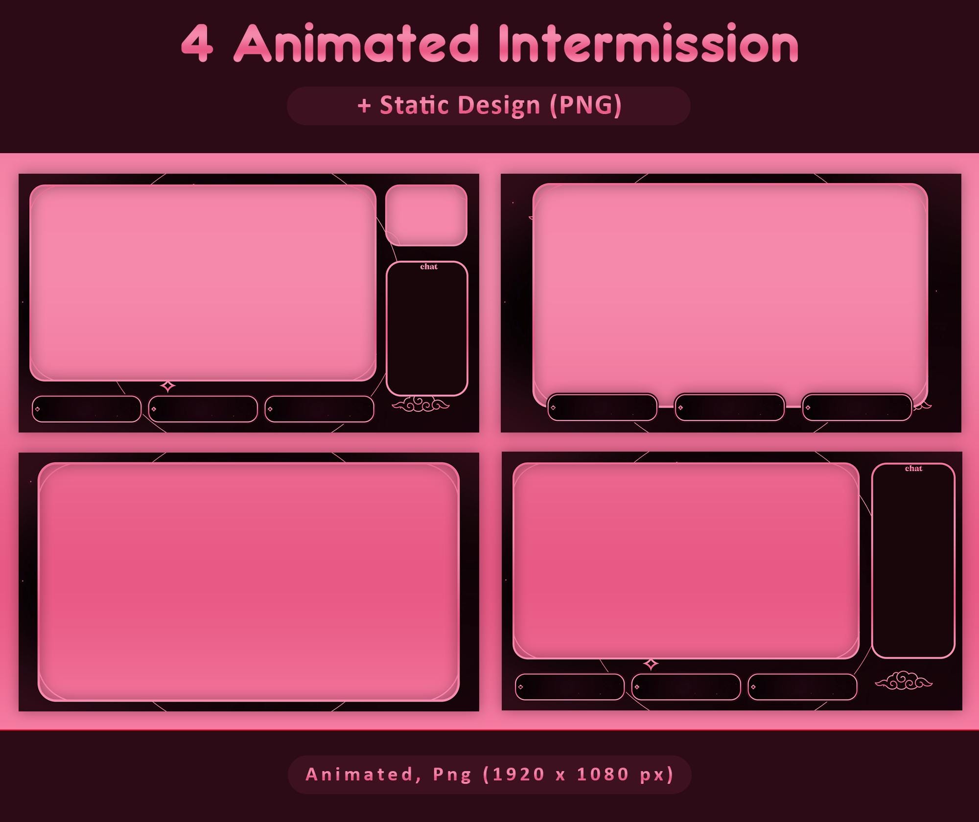 Star Pink Animated Stream Package — preview photo 4