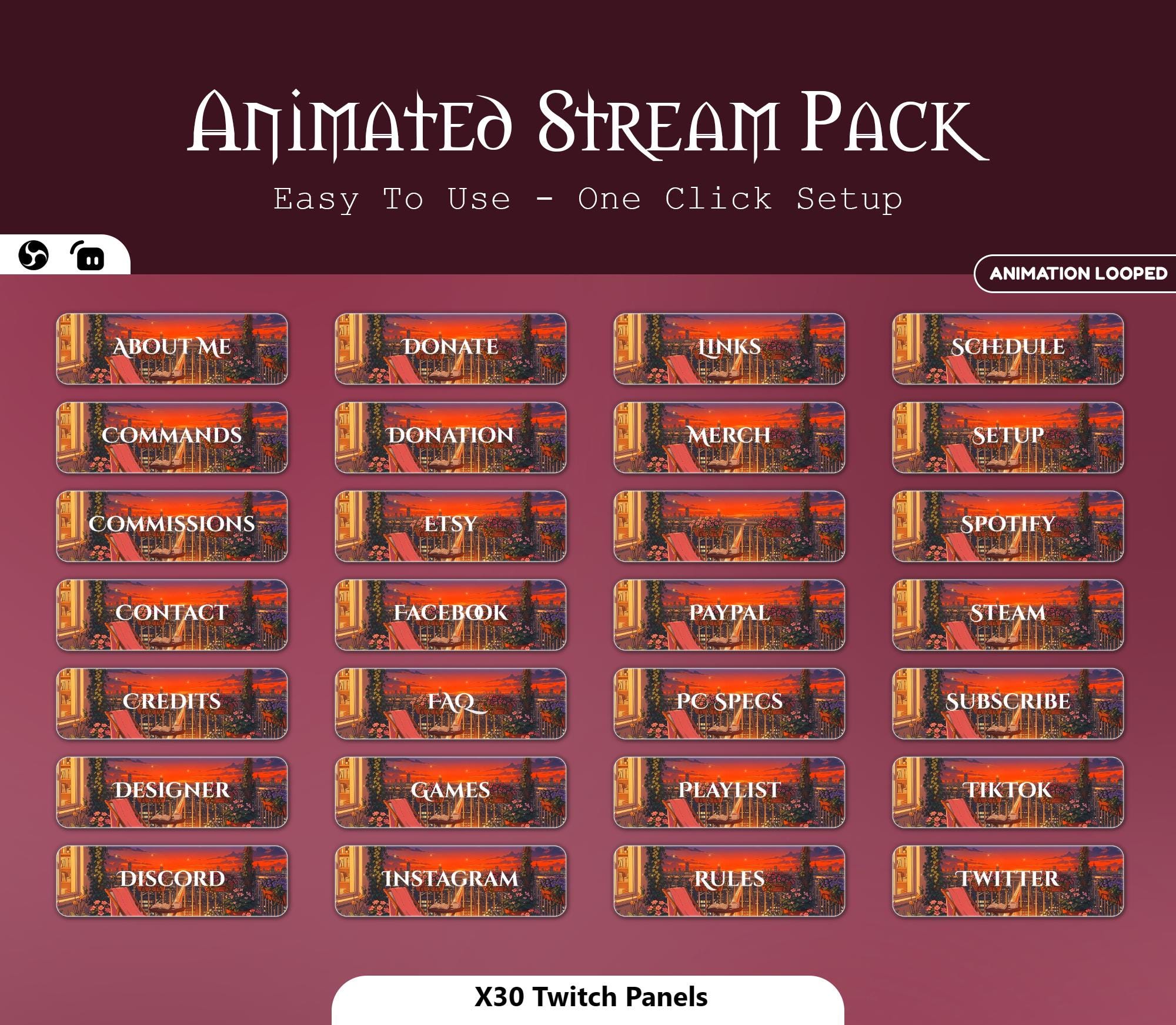 Cozy Terrace Night Cityscape Animated Overlay — preview photo 4