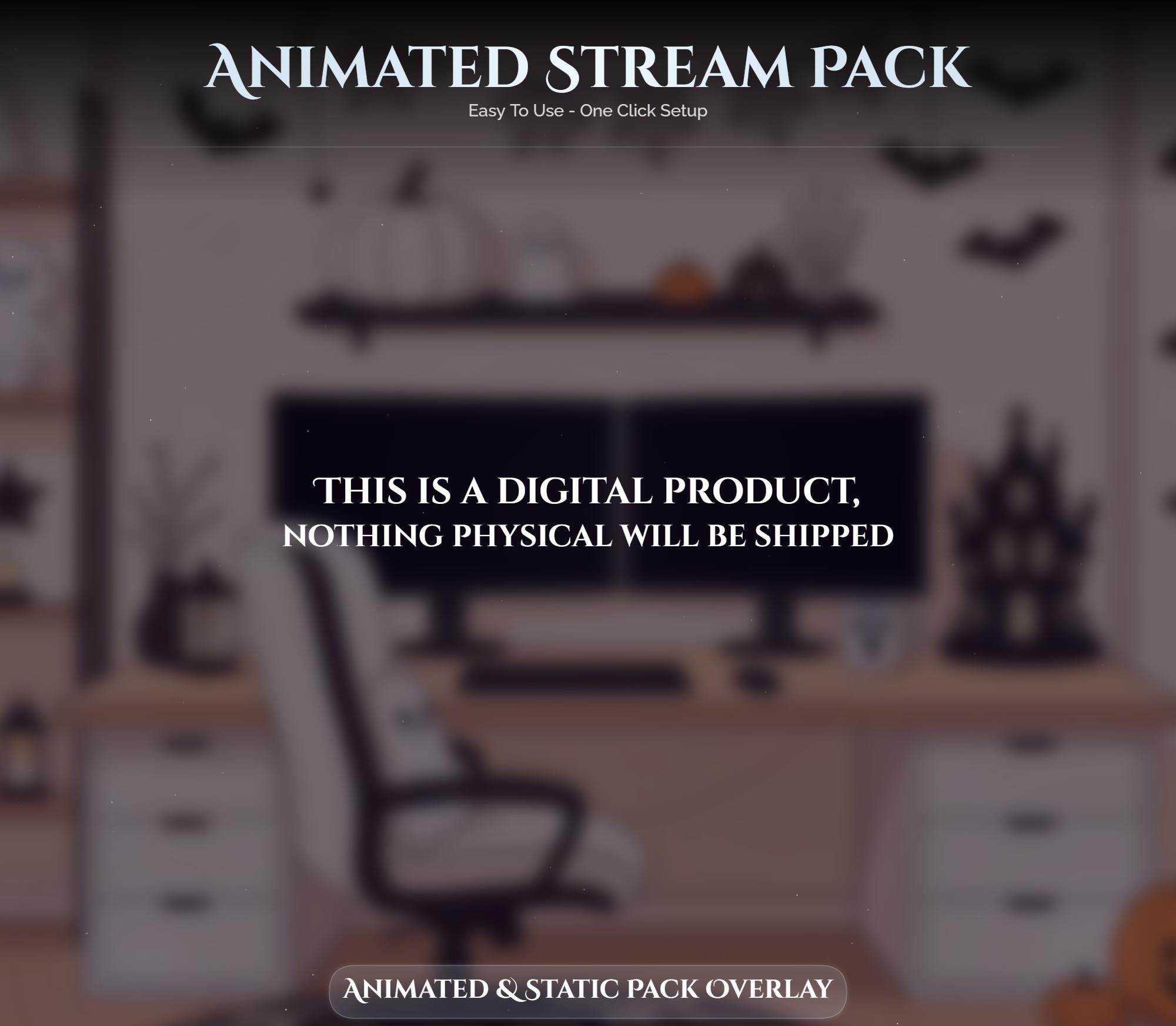 Animated Halloween Twitch Overlay Pack — preview photo 10
