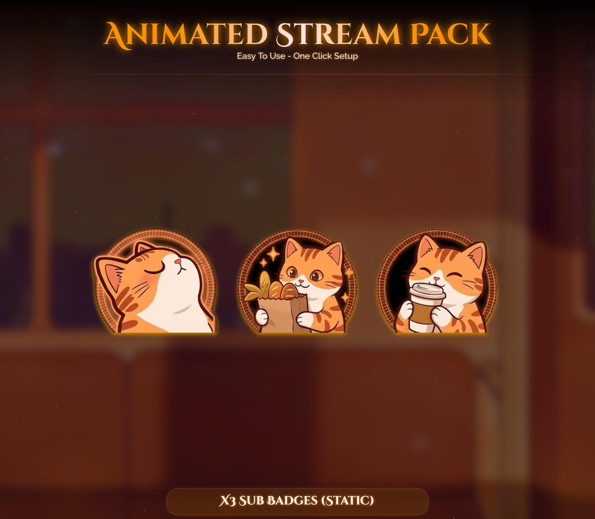 Cat Train Lofi Animated Stream Pack — preview photo 7
