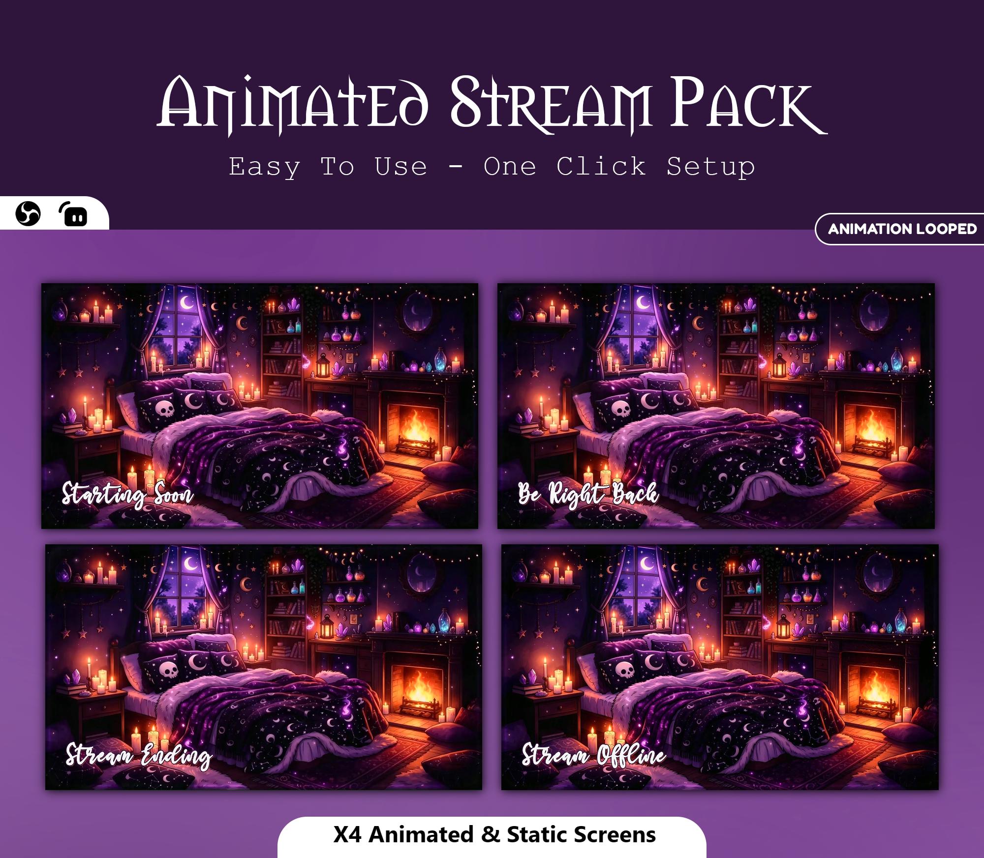 Cozy Witchy Animated Overlay — preview photo 2
