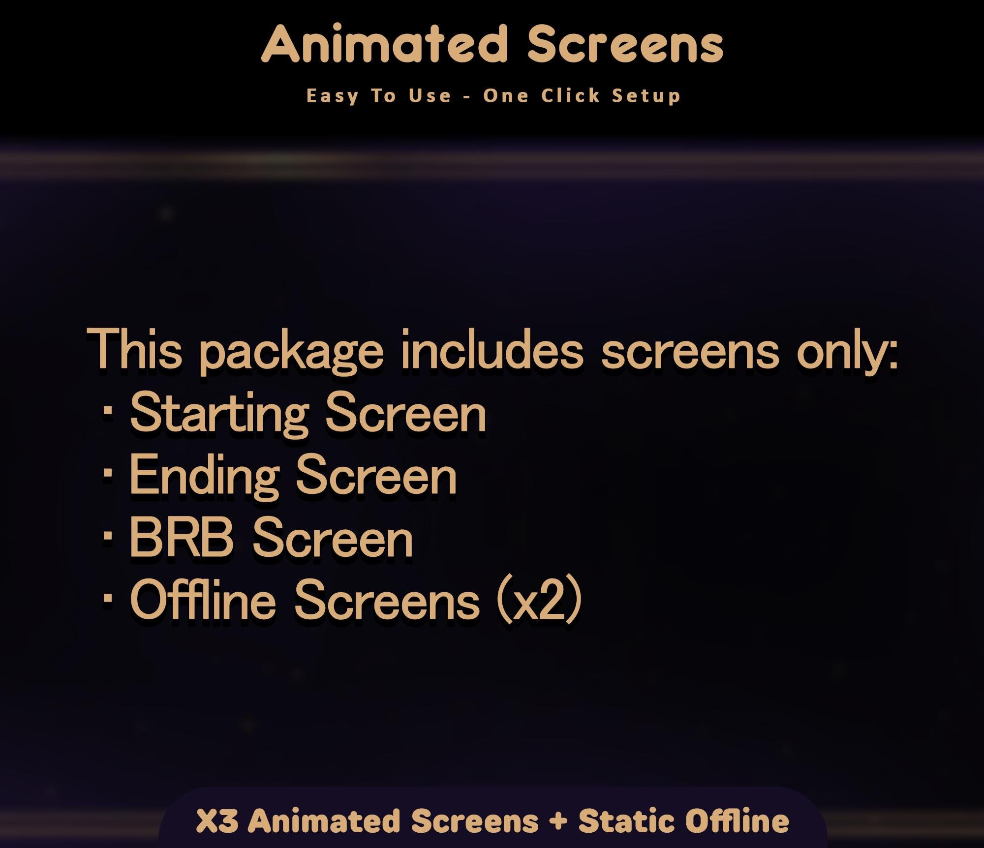 Royal Purple Night Animated Screens: For Twitch Overlay, YouTube, Kick — preview photo 7