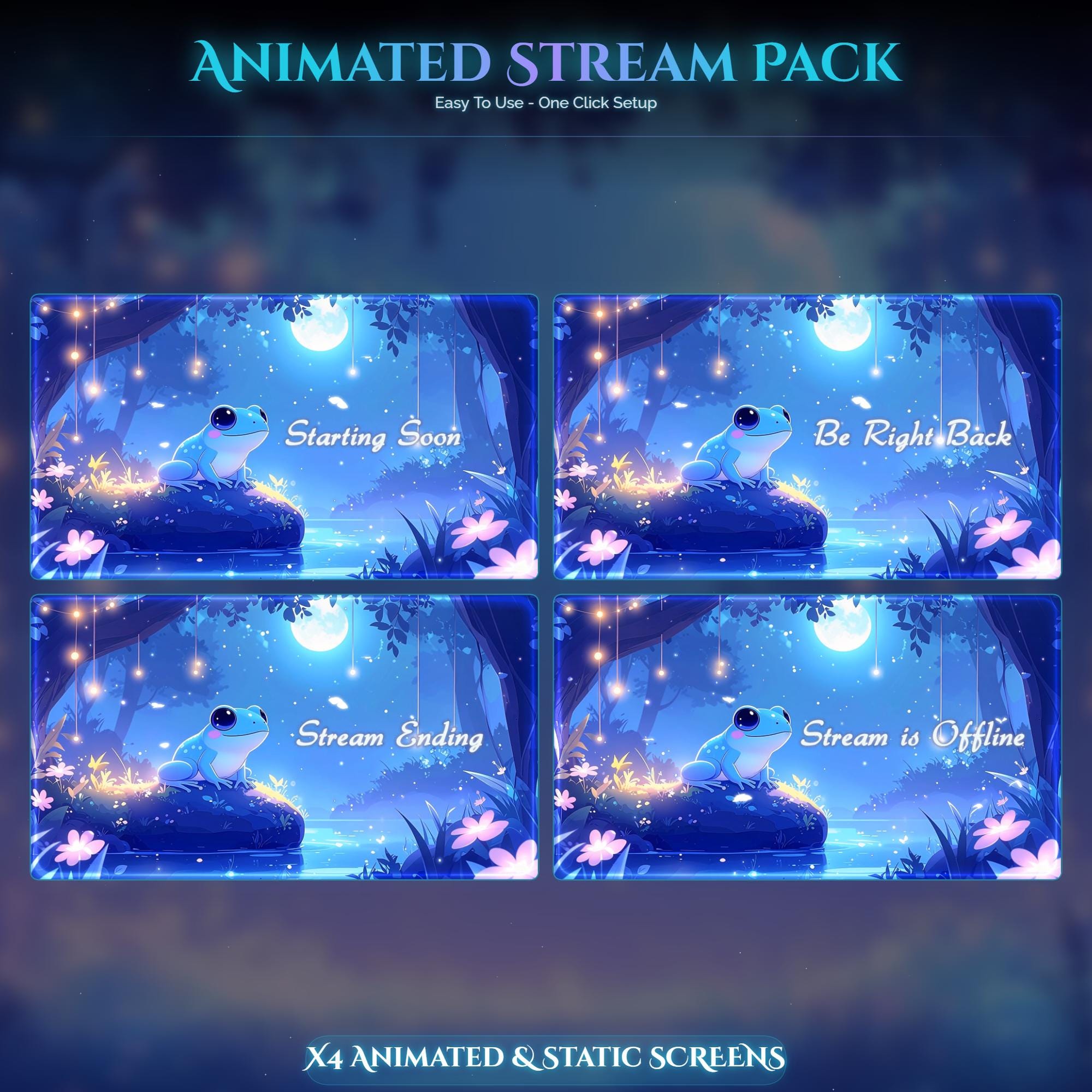Frog Forest Magic Animated Stream Package — preview photo 2