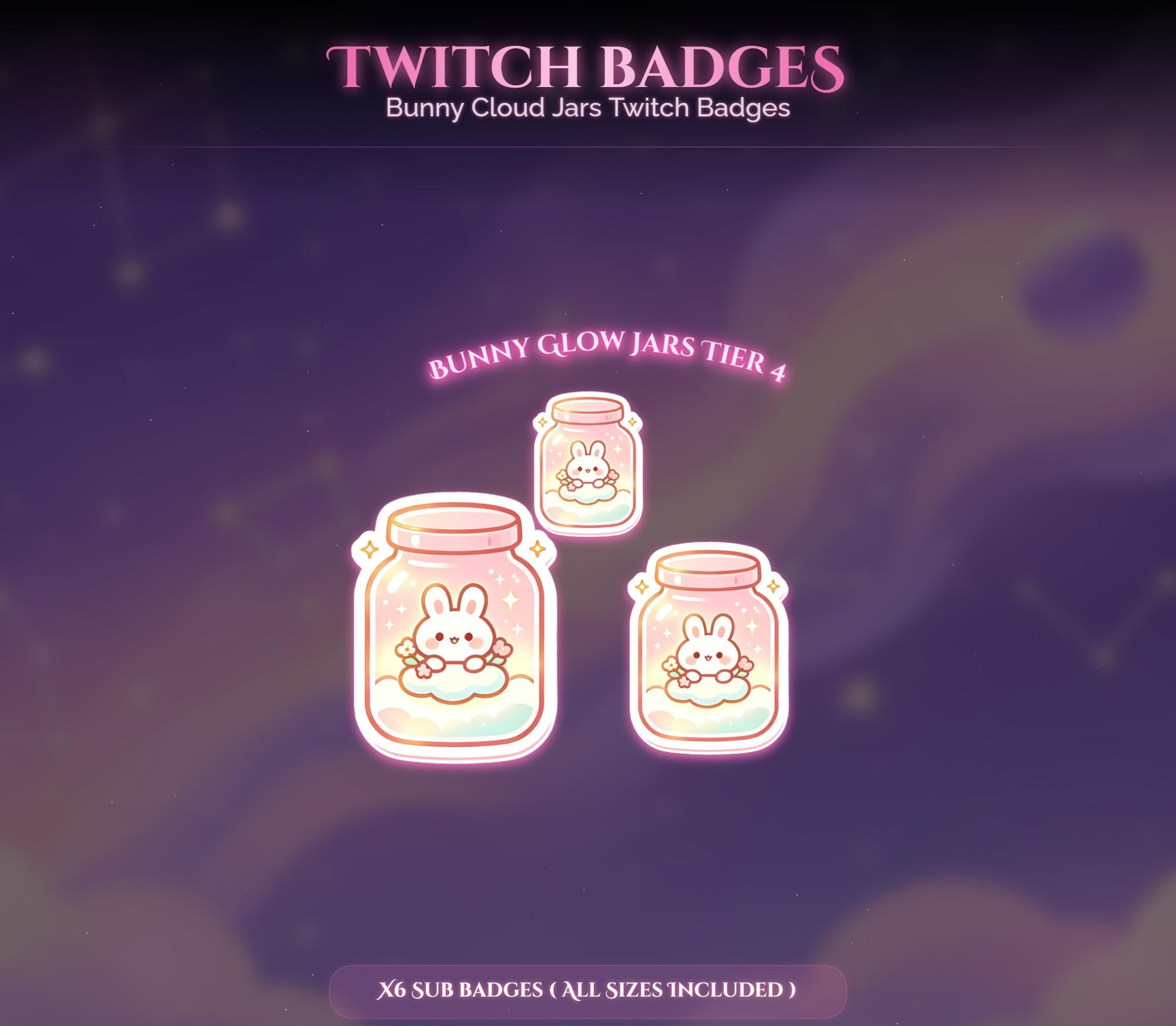 Bunny Cloud Jars Twitch Badges — preview photo 8