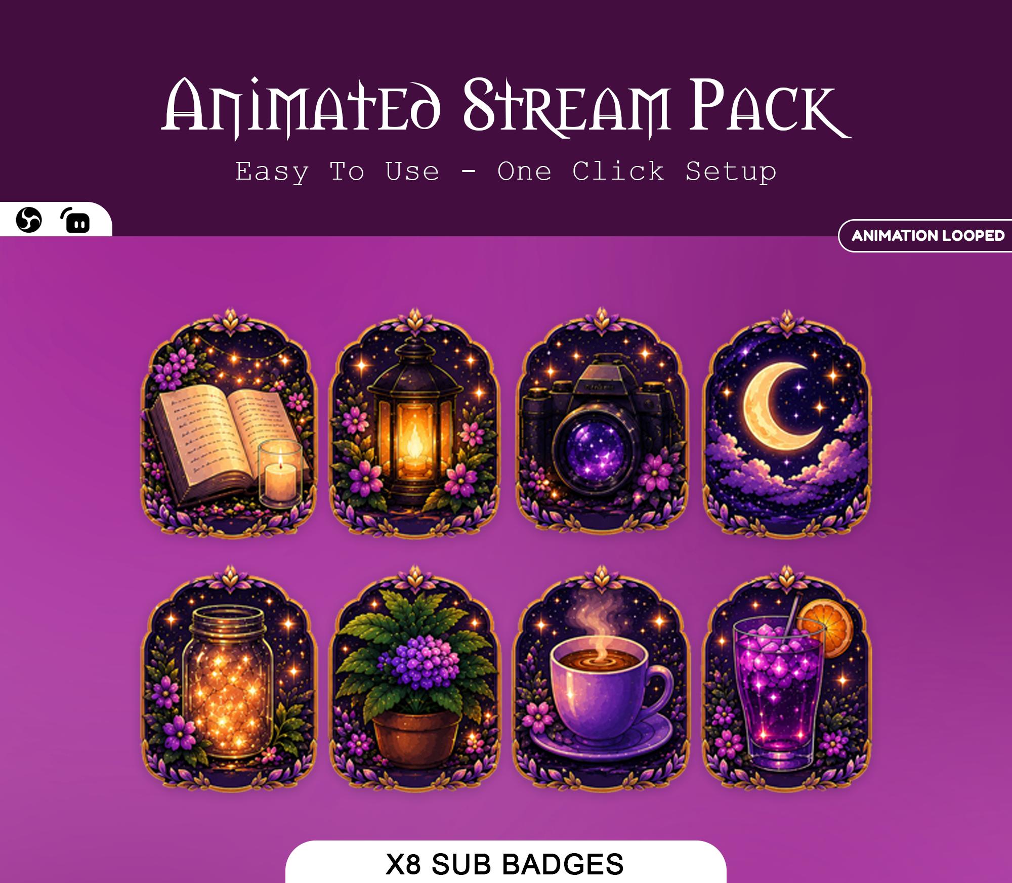 Animated Neon Bedroom Stream Package — preview photo 7