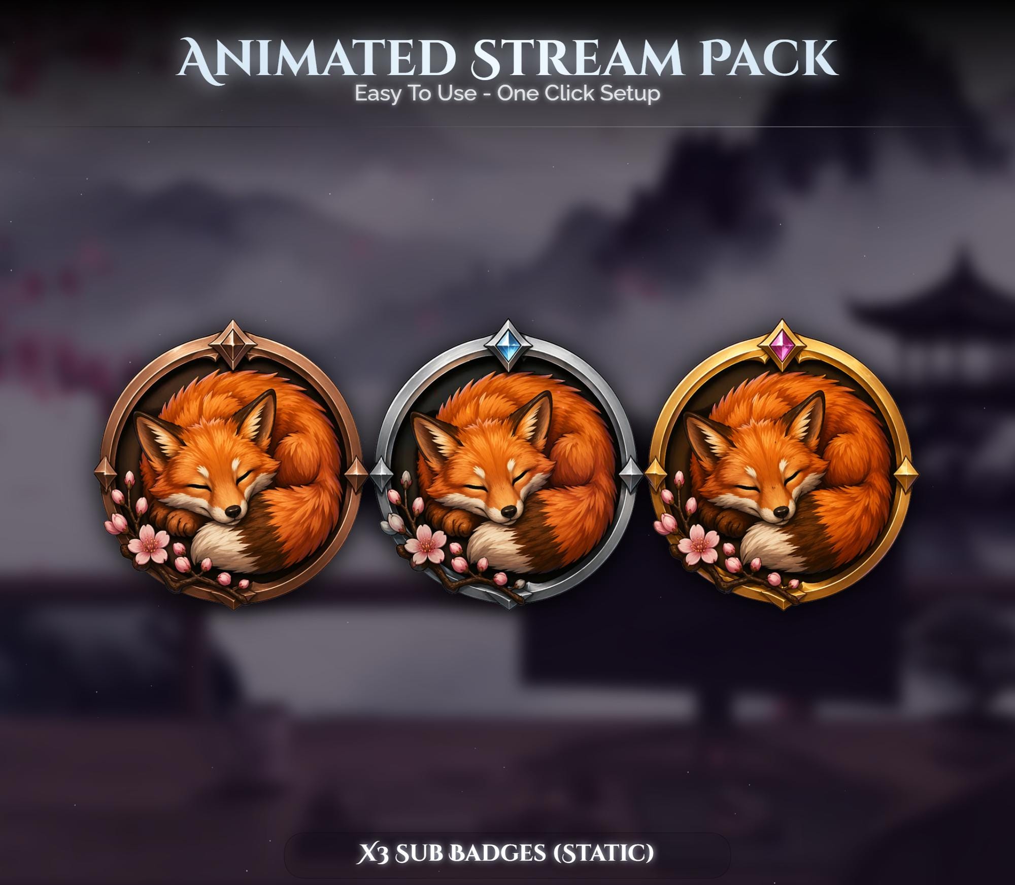 Fox Overlay Animated Stream Package: Twitch, YouTube, Kick — preview photo 8
