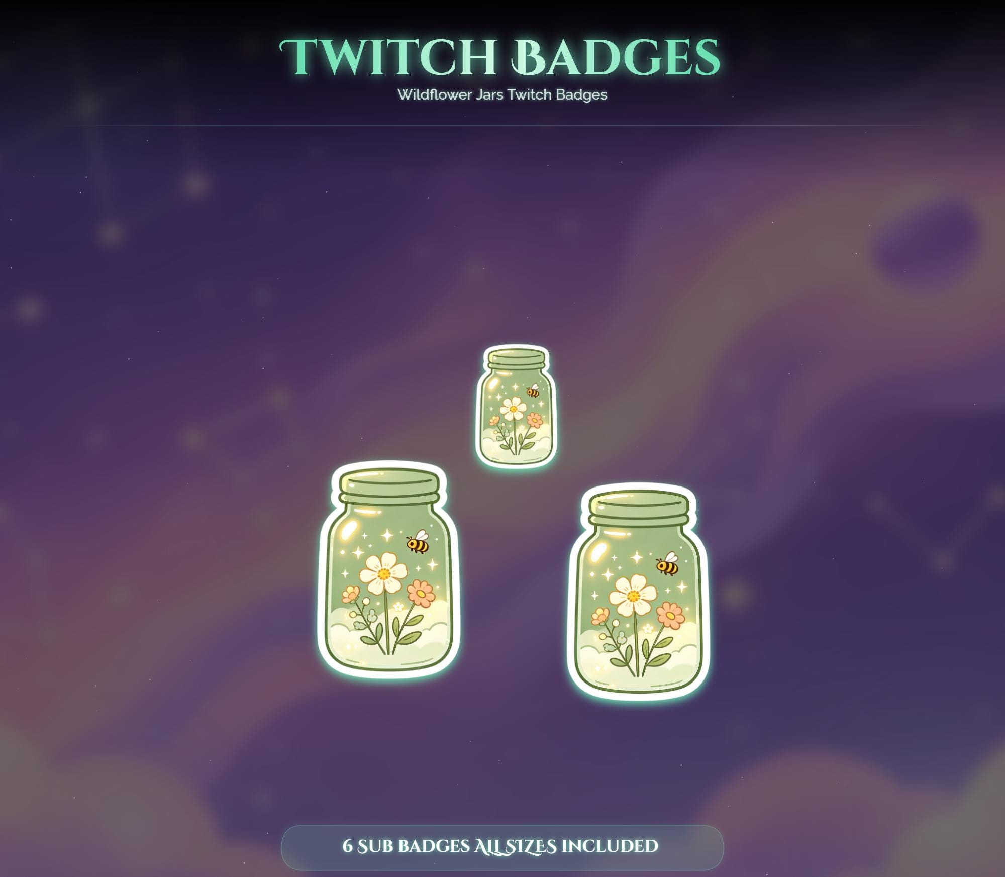 Wildflower Jars Twitch Badges — preview photo 6