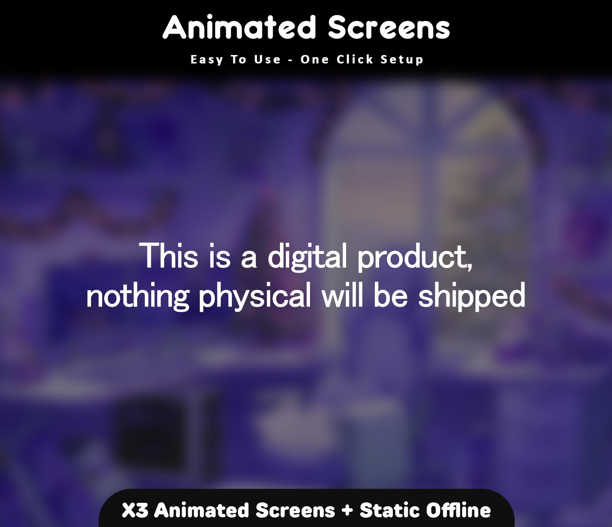 Purple Cozy Cat Twitch Screens — preview photo 7