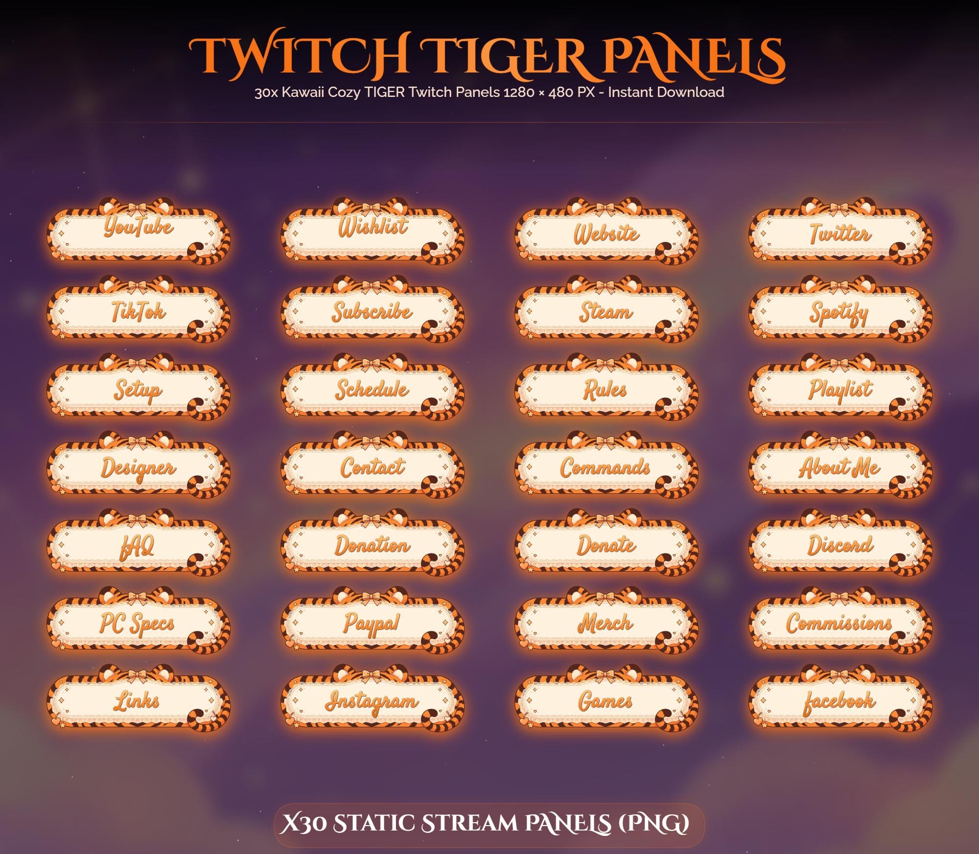 30x Twitch Tiger Panels — preview photo 3