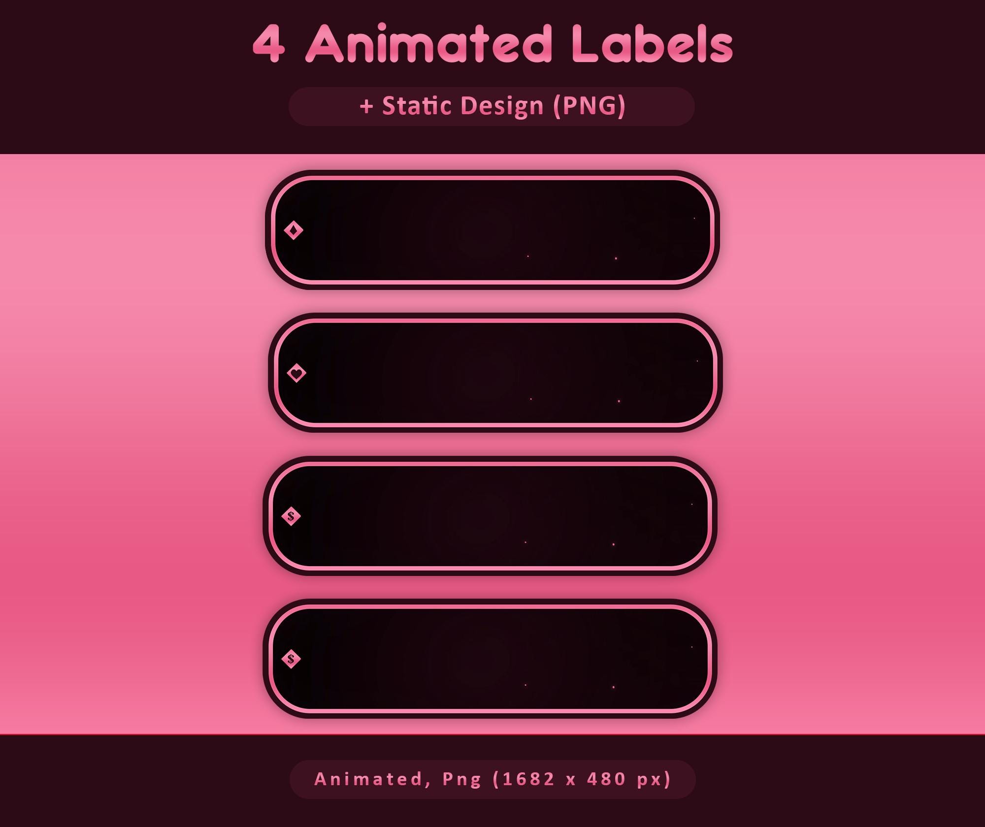 Star Pink Animated Stream Package — preview photo 7